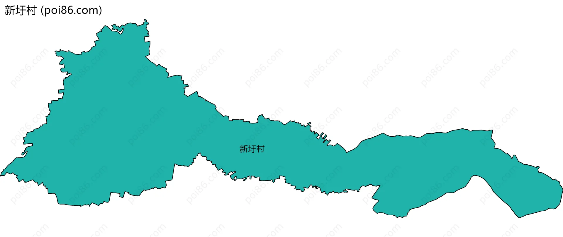 新圩村边界地图