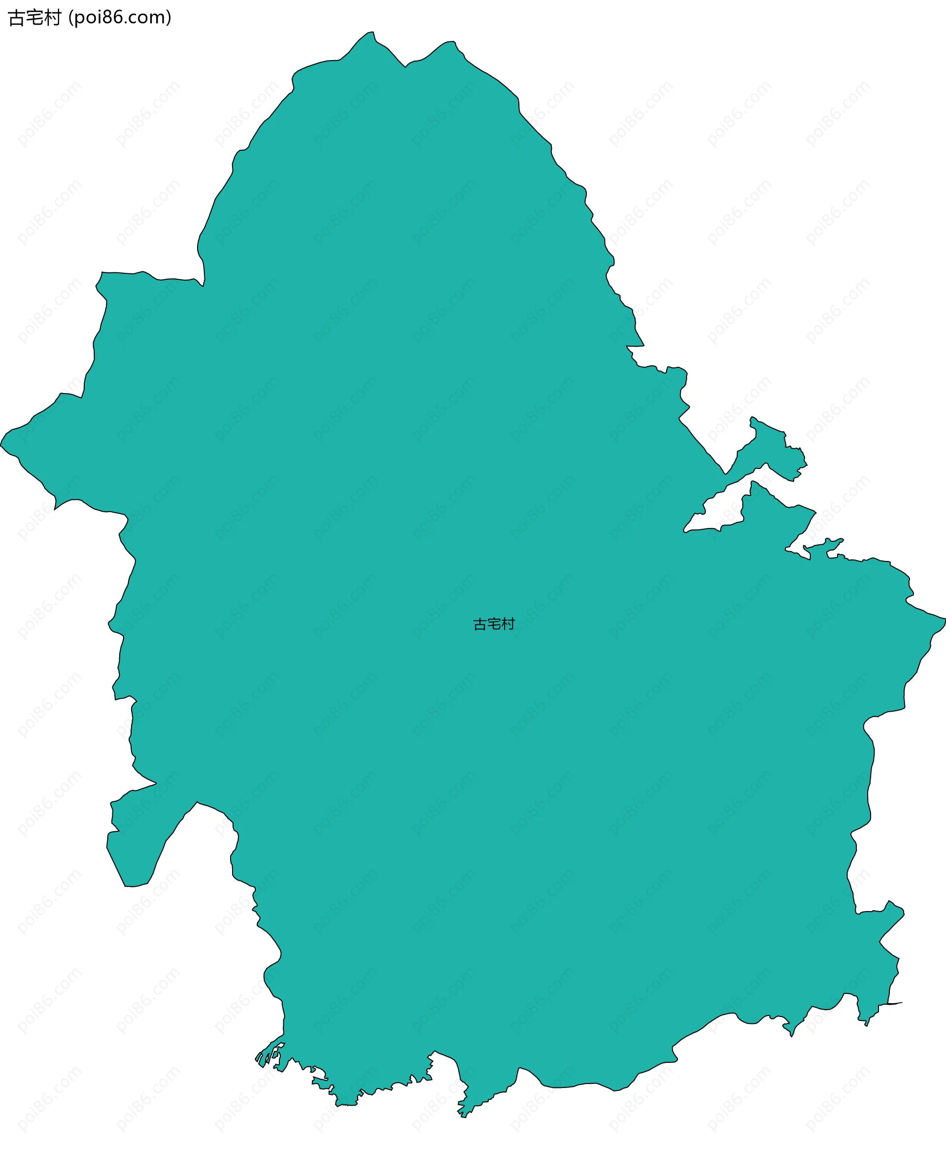 古宅村边界地图
