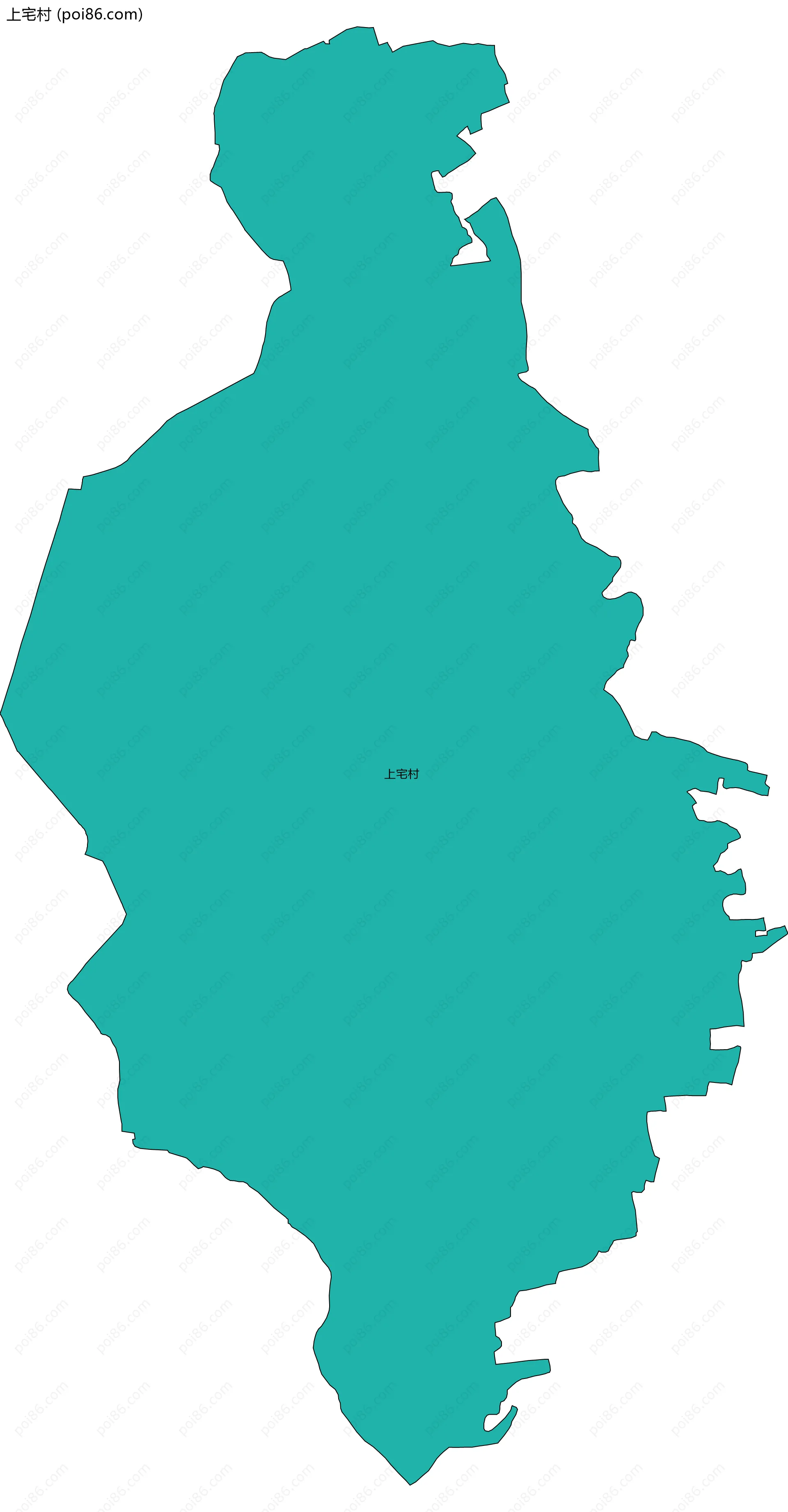 上宅村边界地图