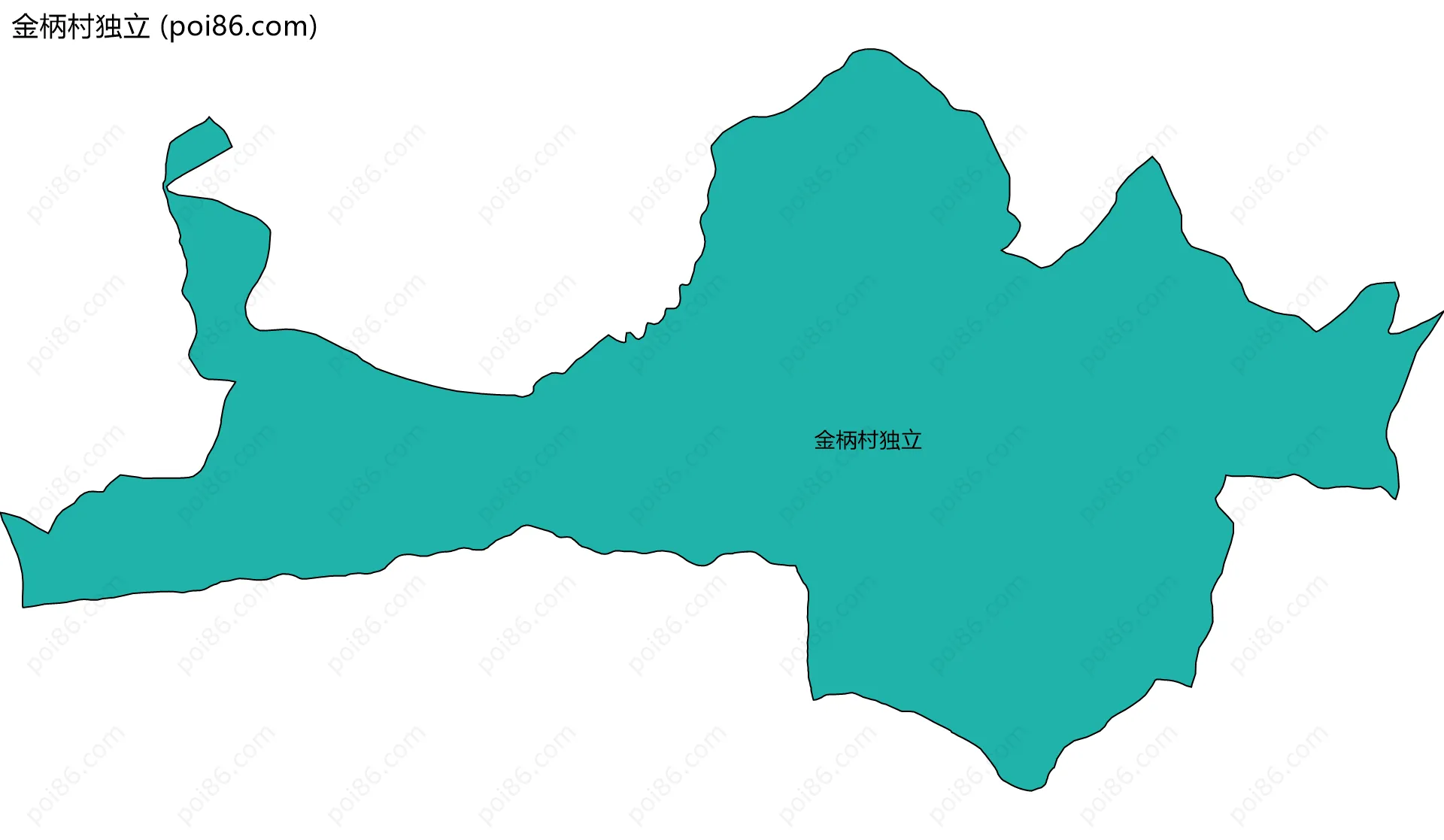 金柄村独立边界地图