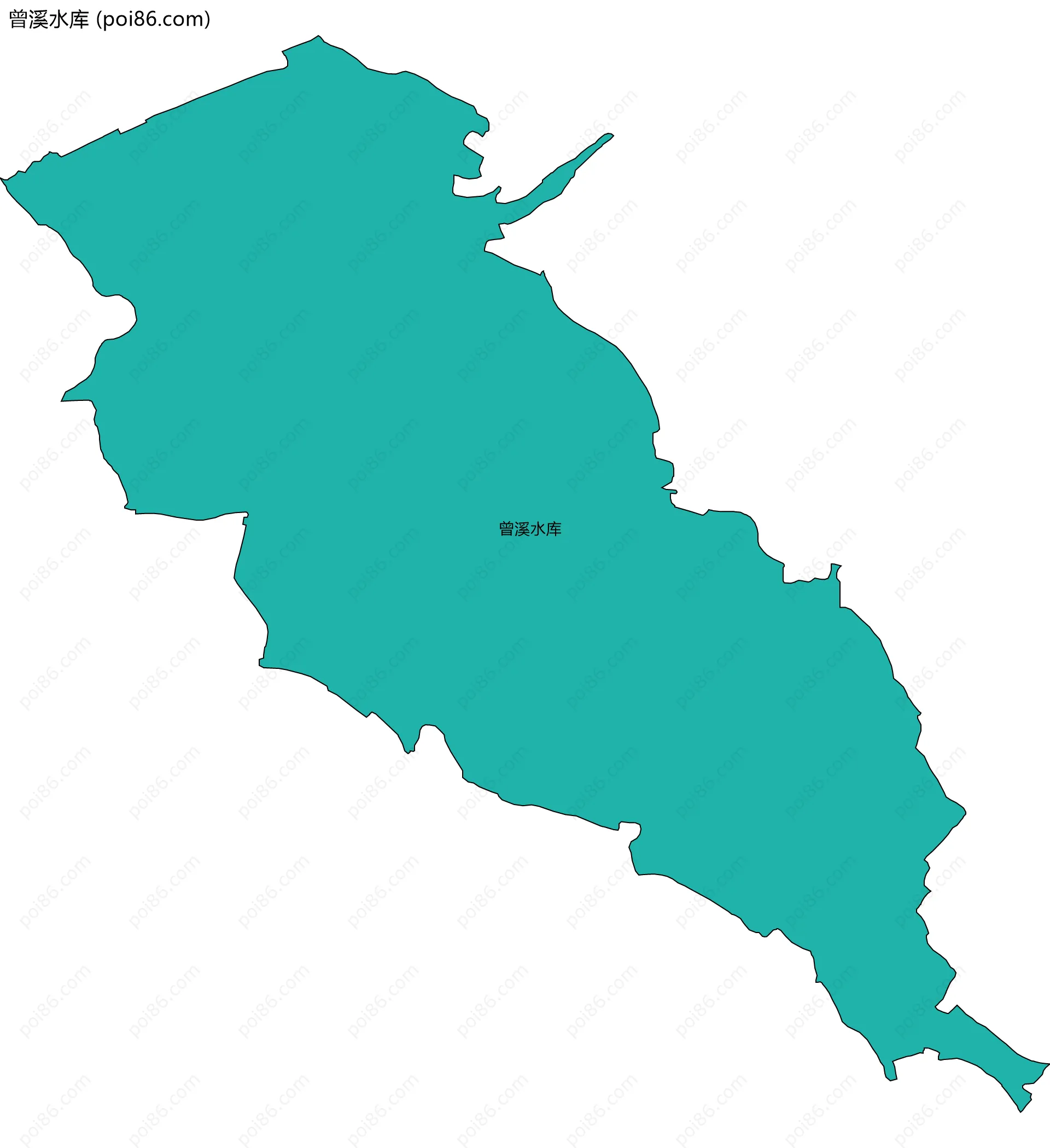 曾溪水库边界地图