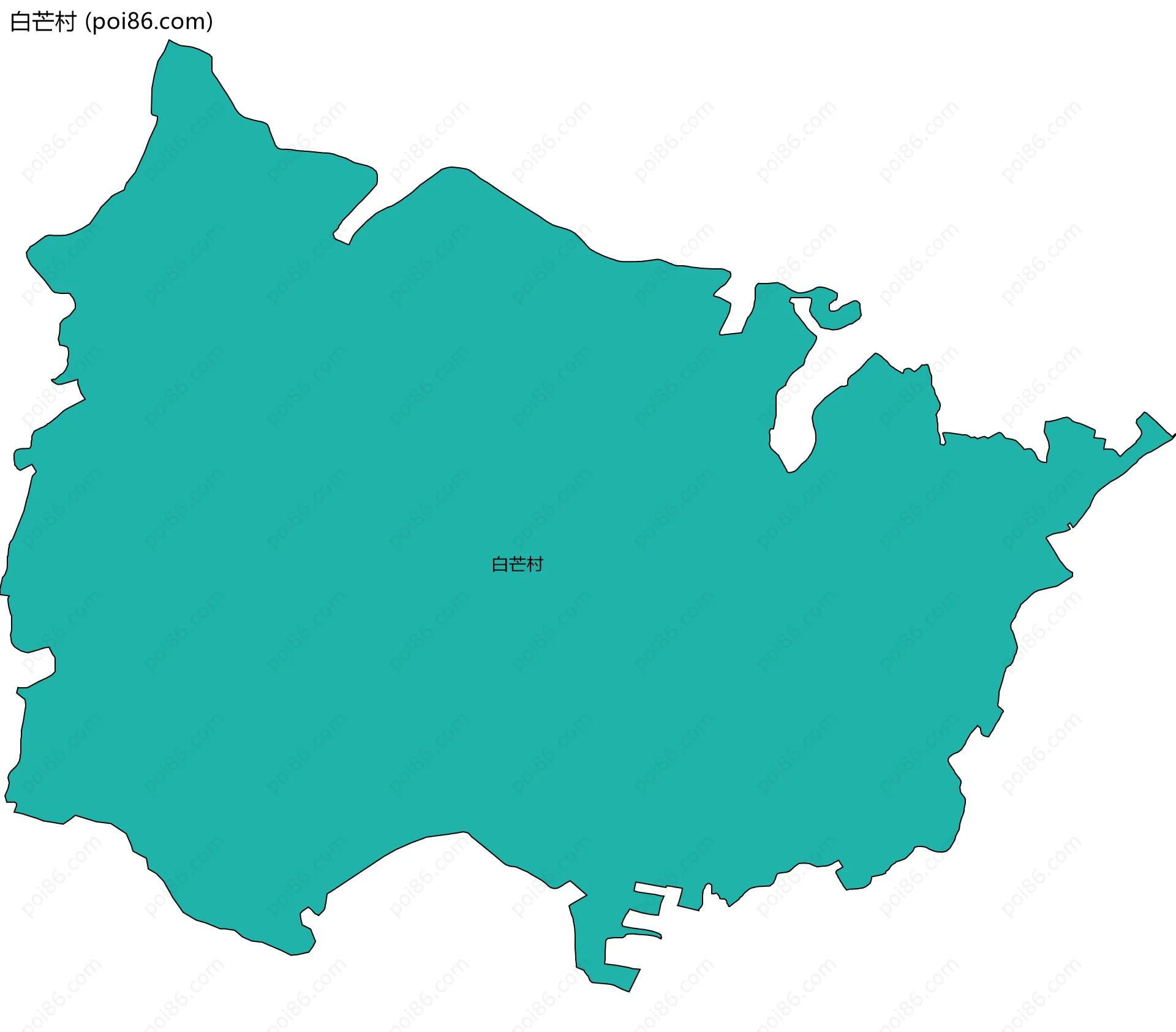 白芒村边界地图