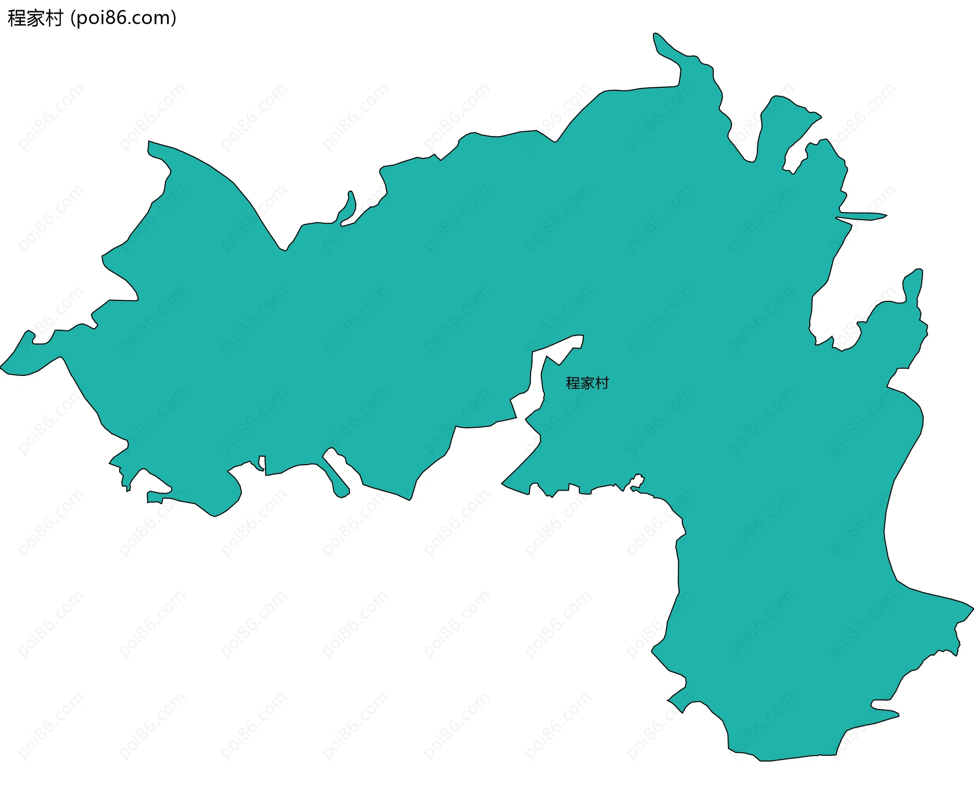 程家村边界地图