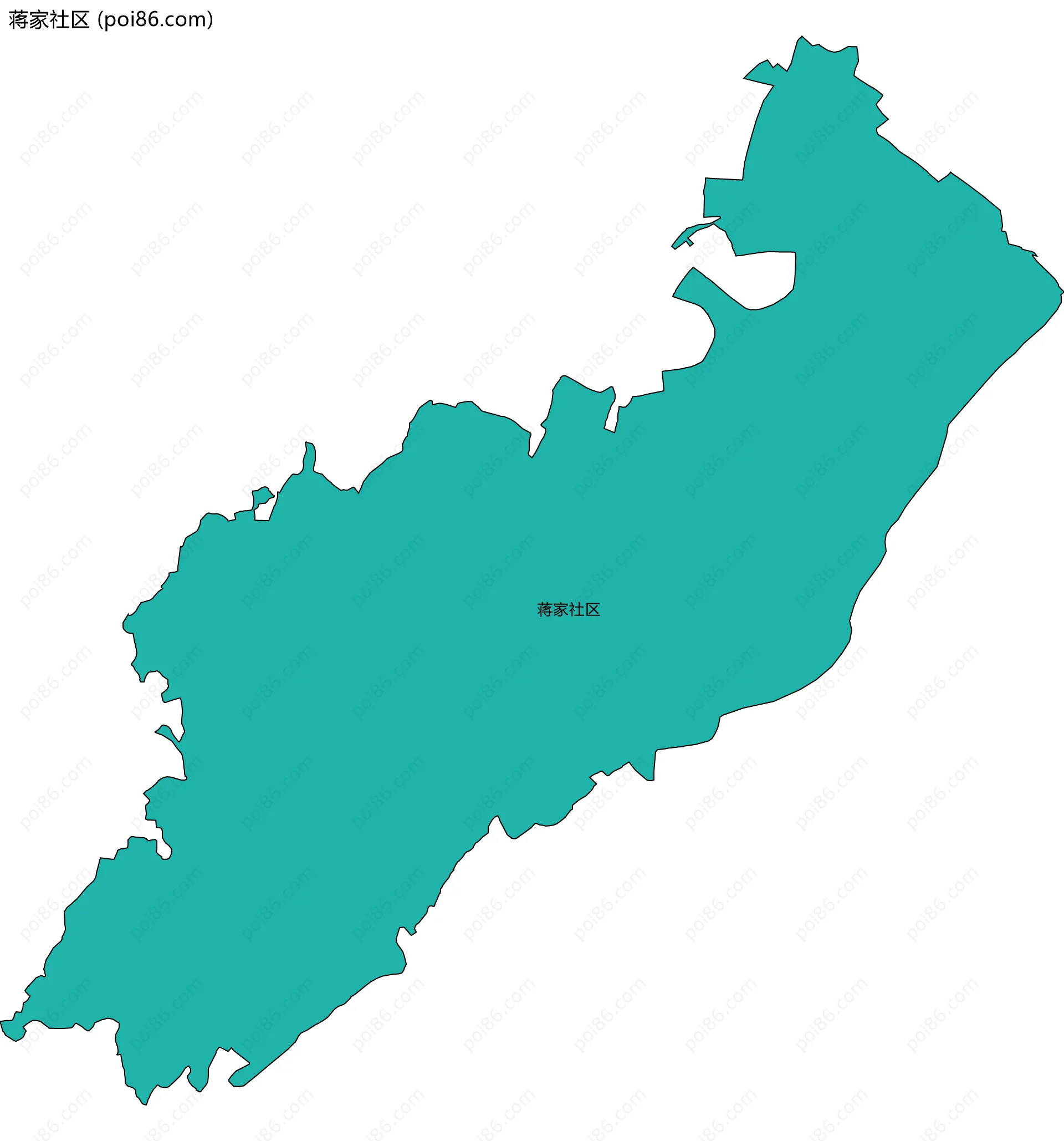 蒋家社区边界地图