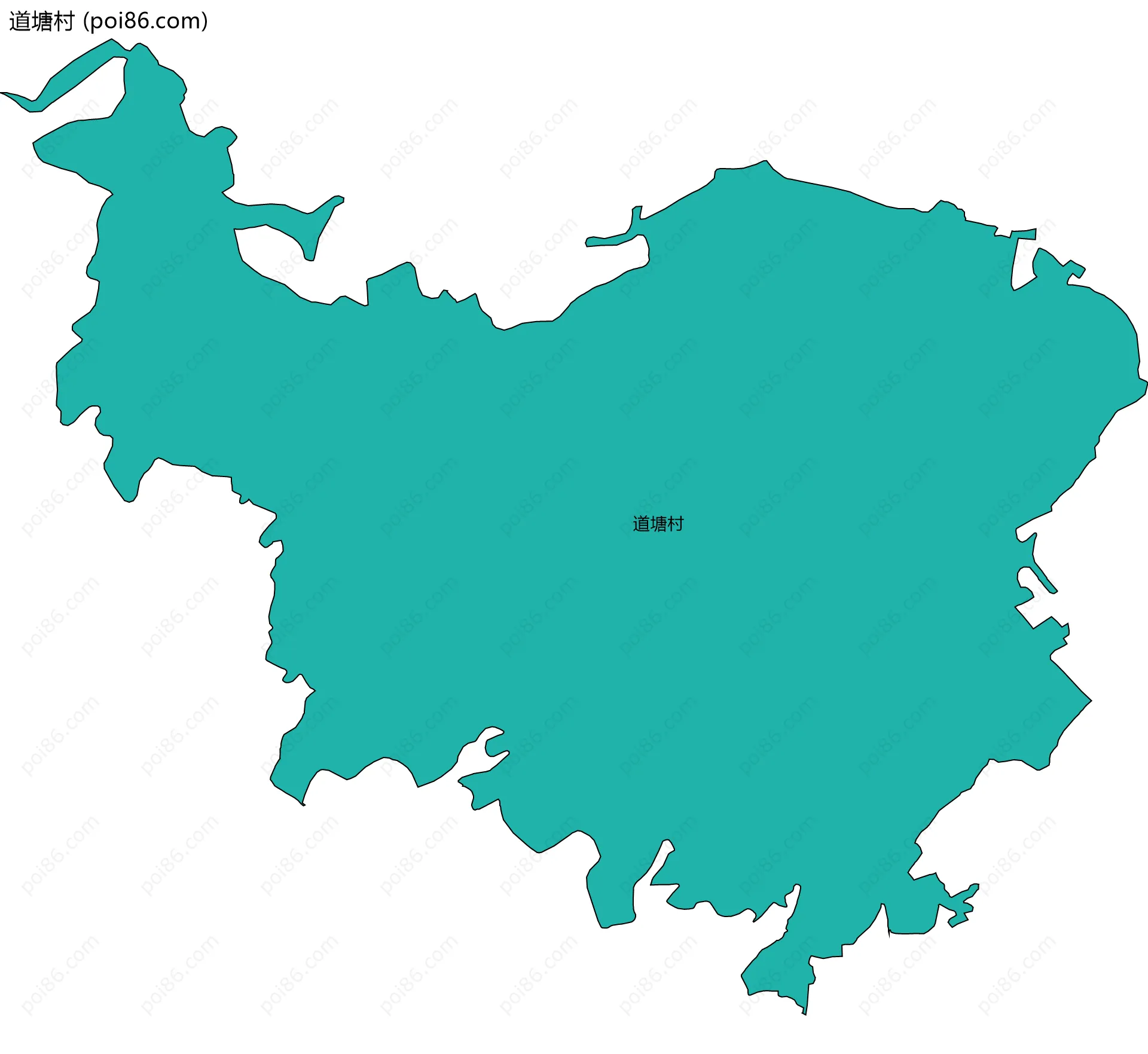 道塘村边界地图