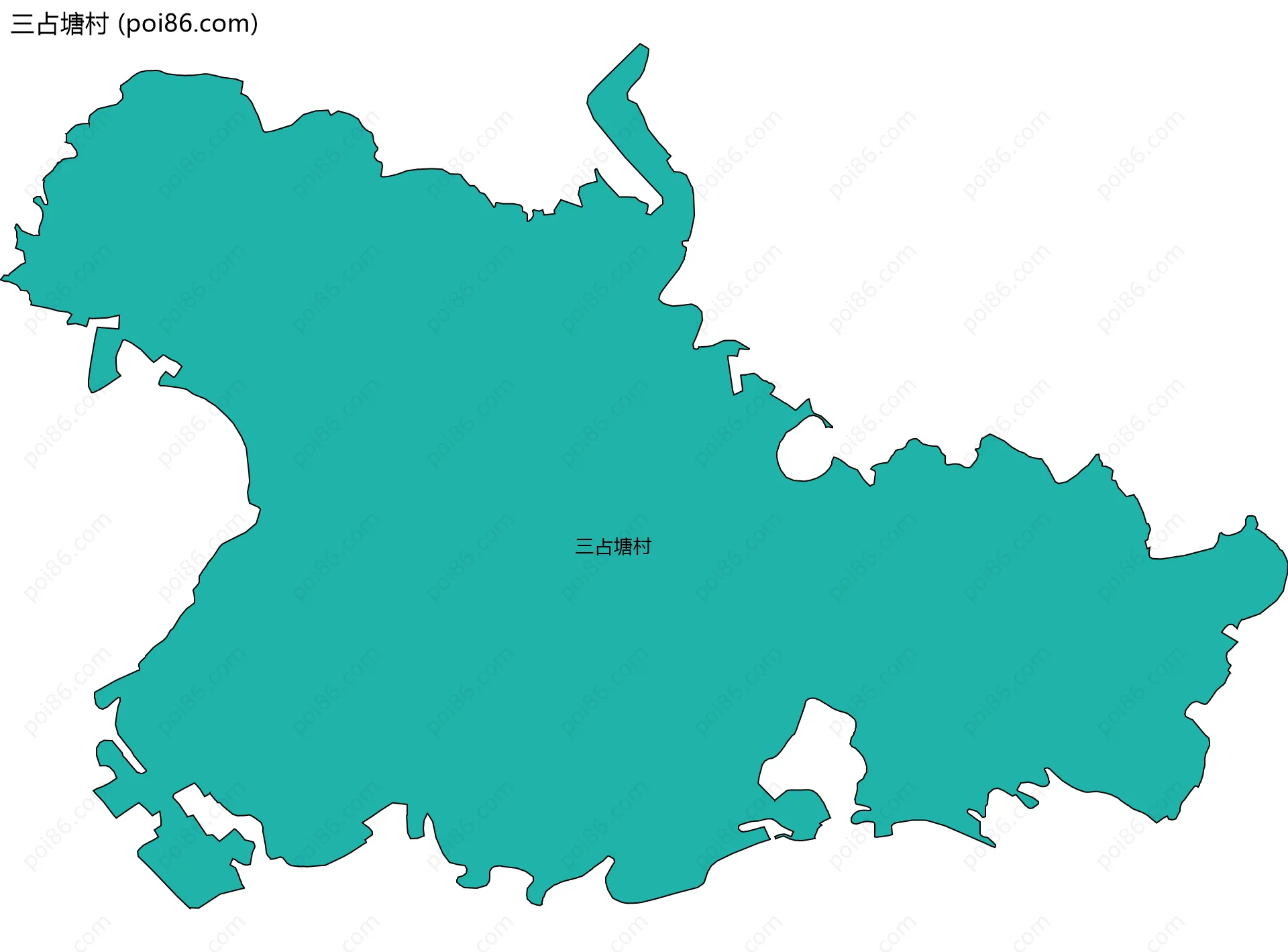 三占塘村边界地图