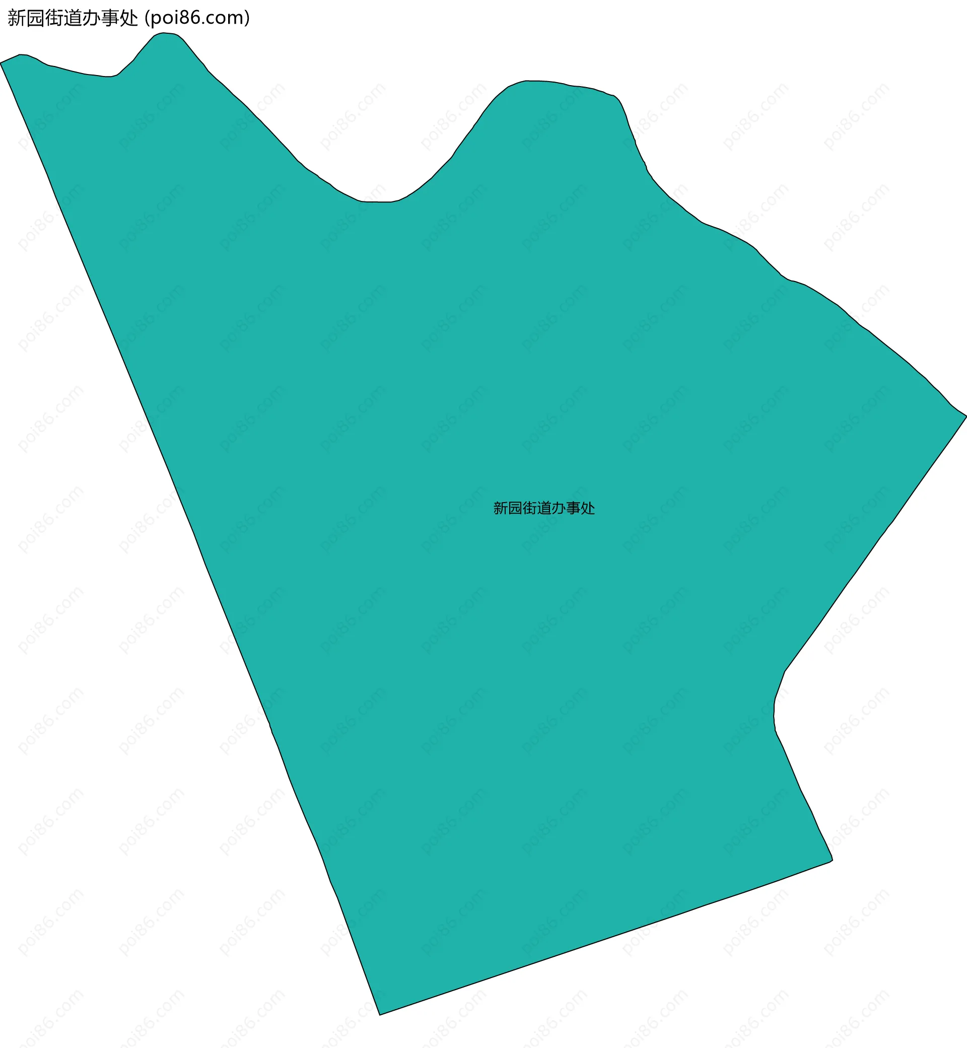 新园街道办事处边界地图