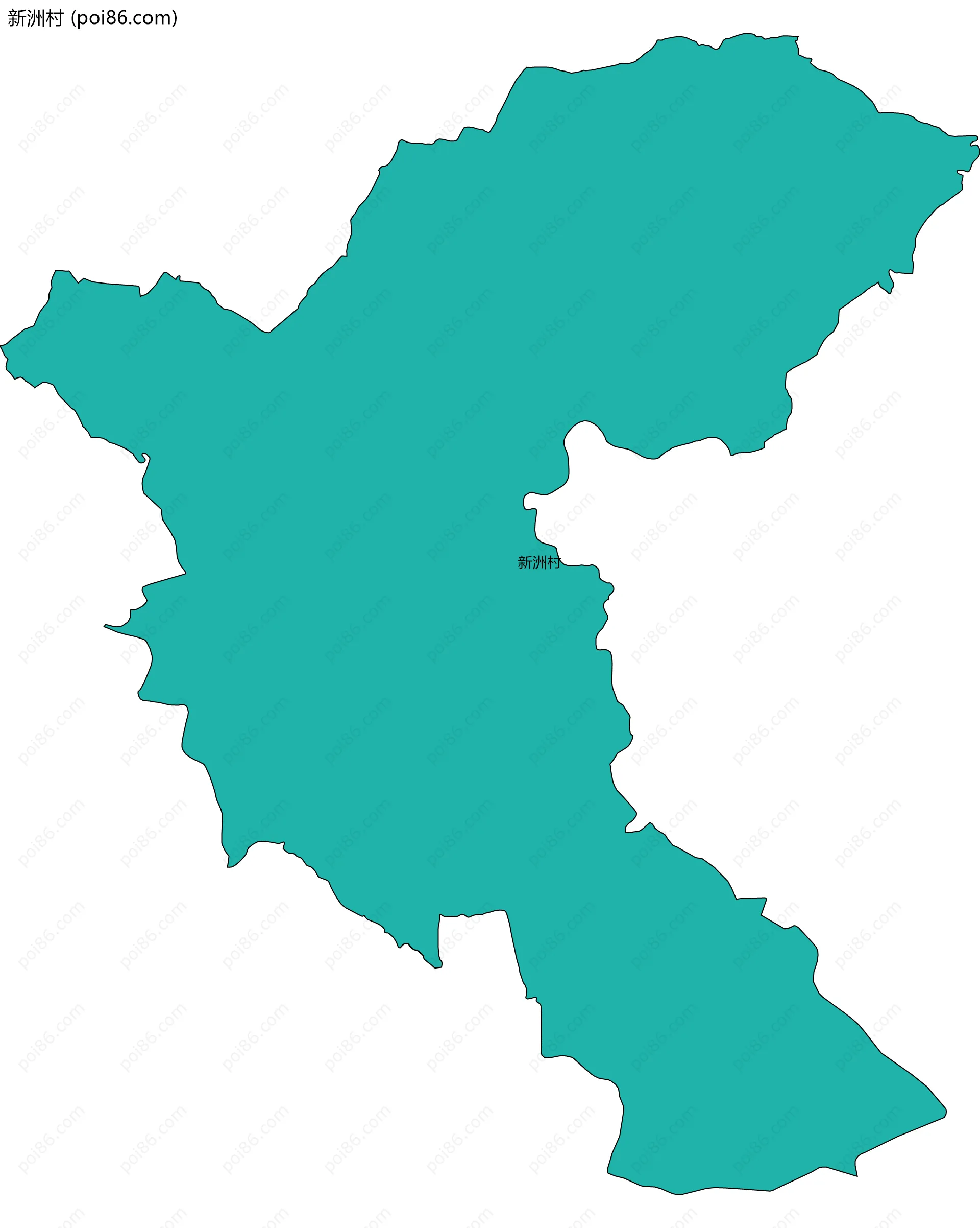 新洲村边界地图