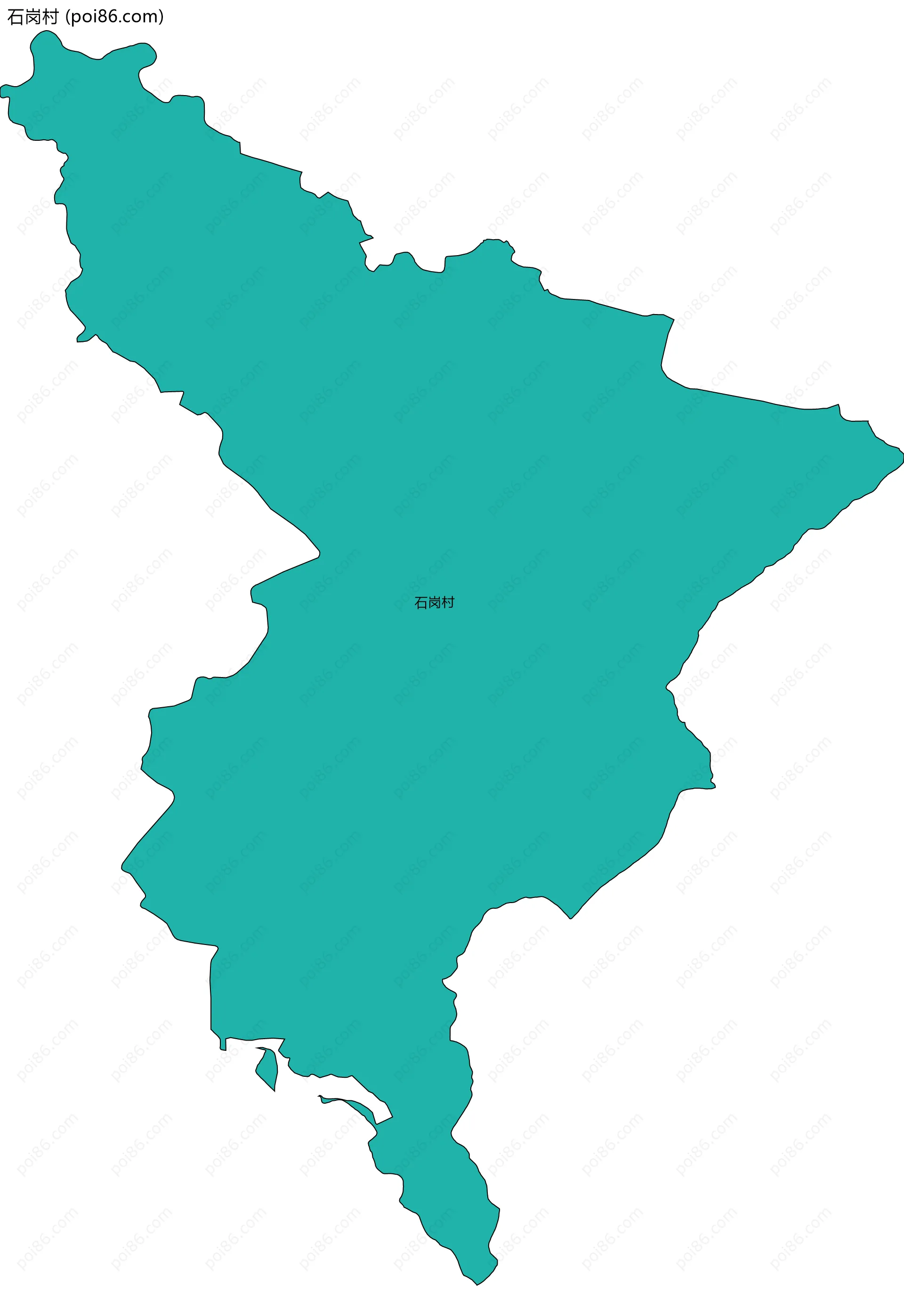 石岗村边界地图