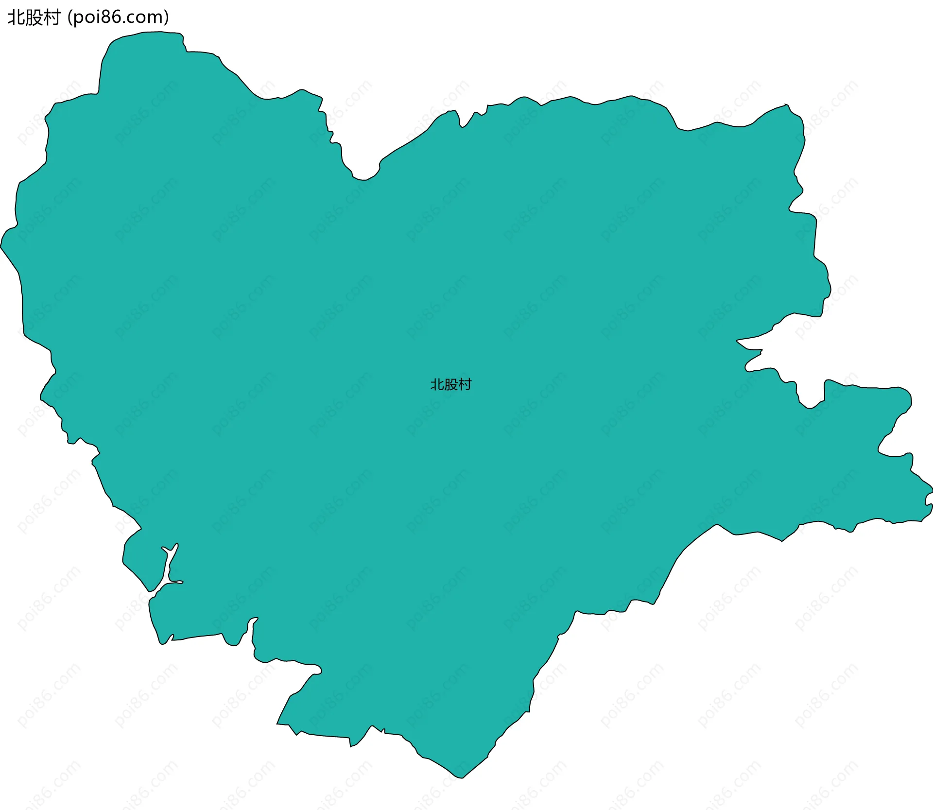 北股村边界地图