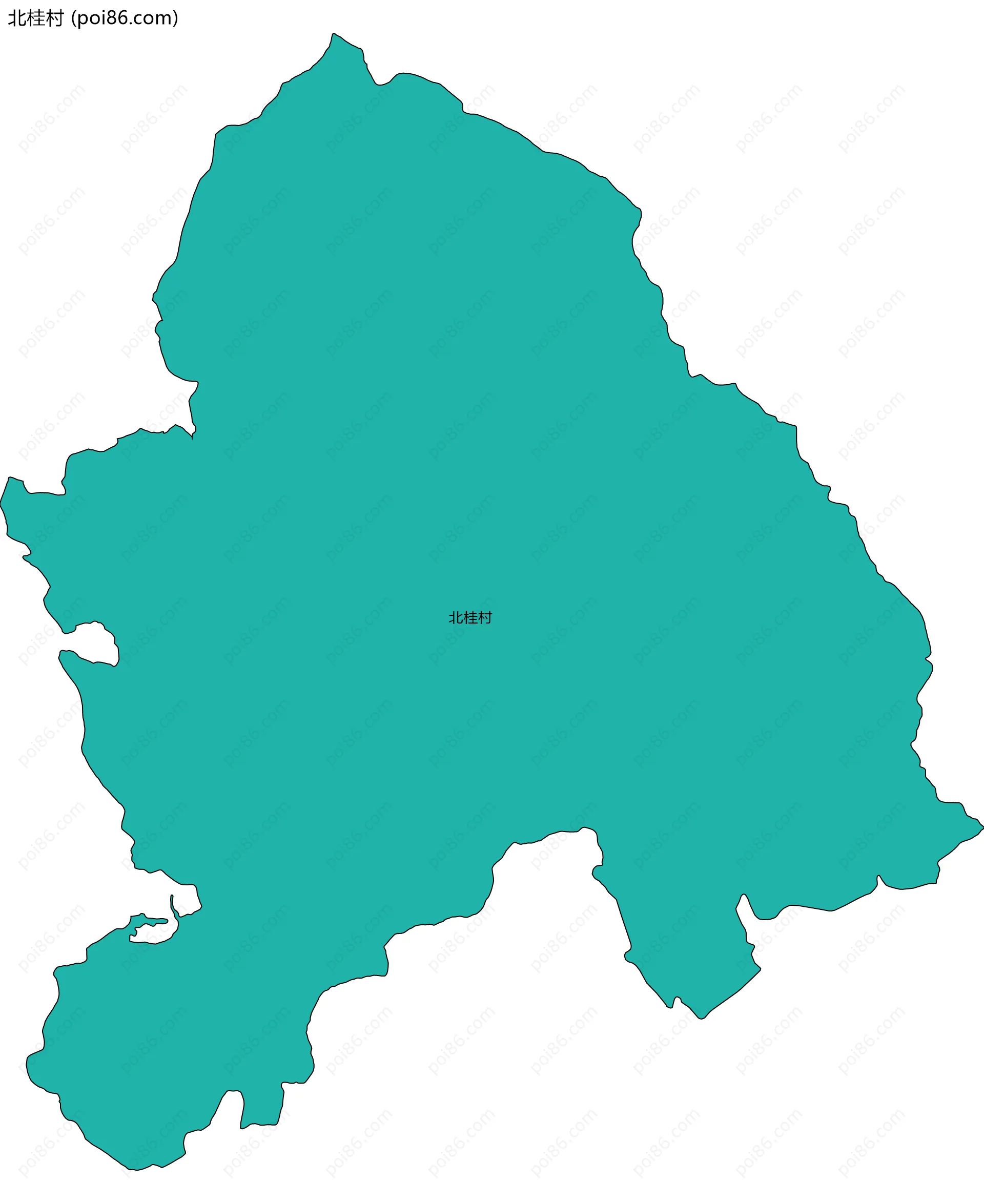 北桂村边界地图