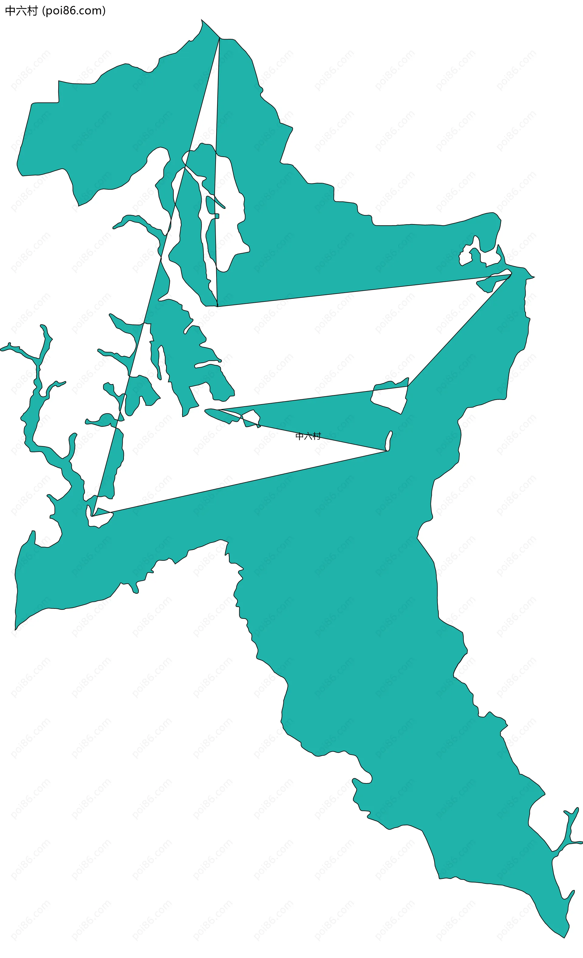 中六村边界地图