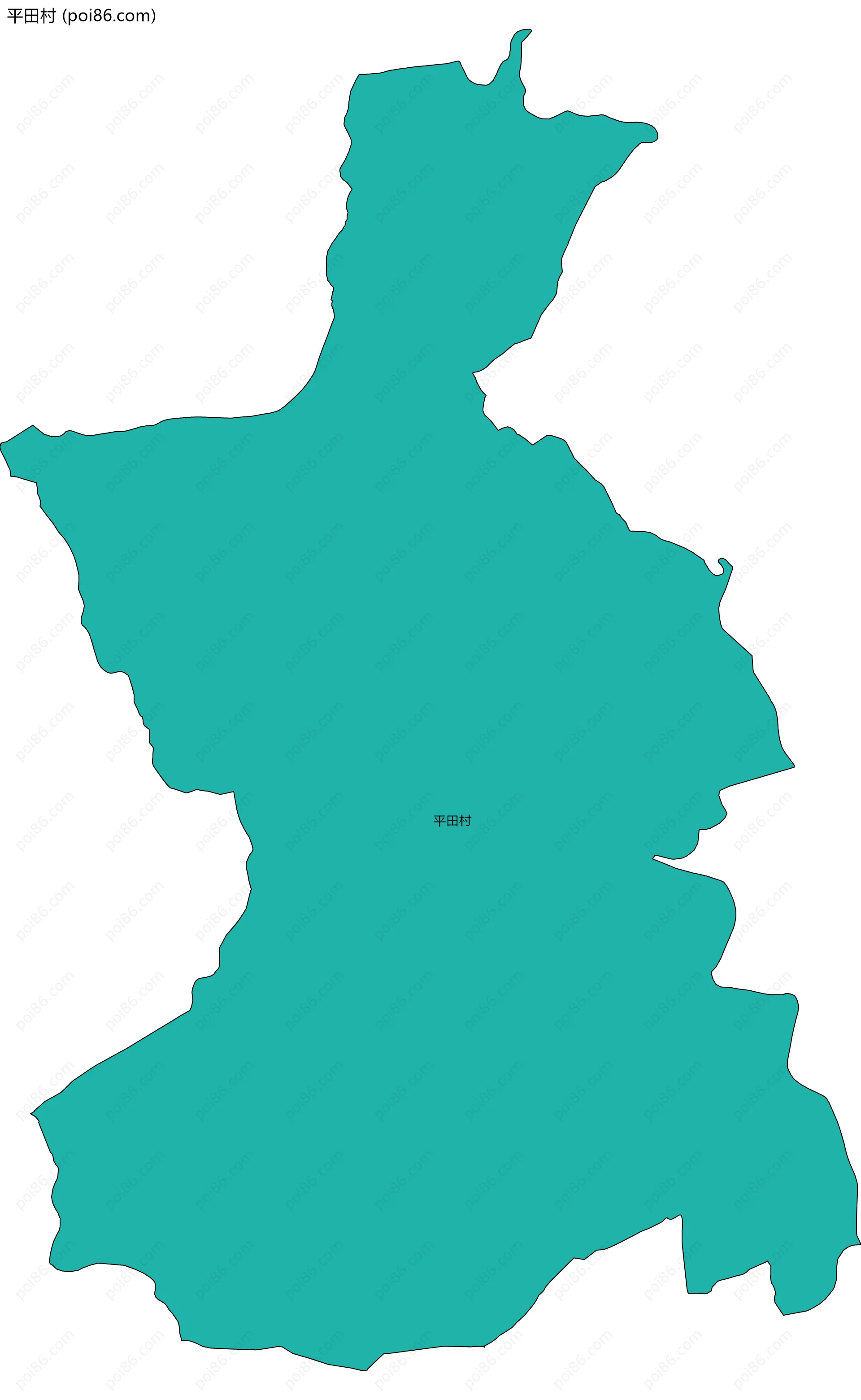 平田村边界地图