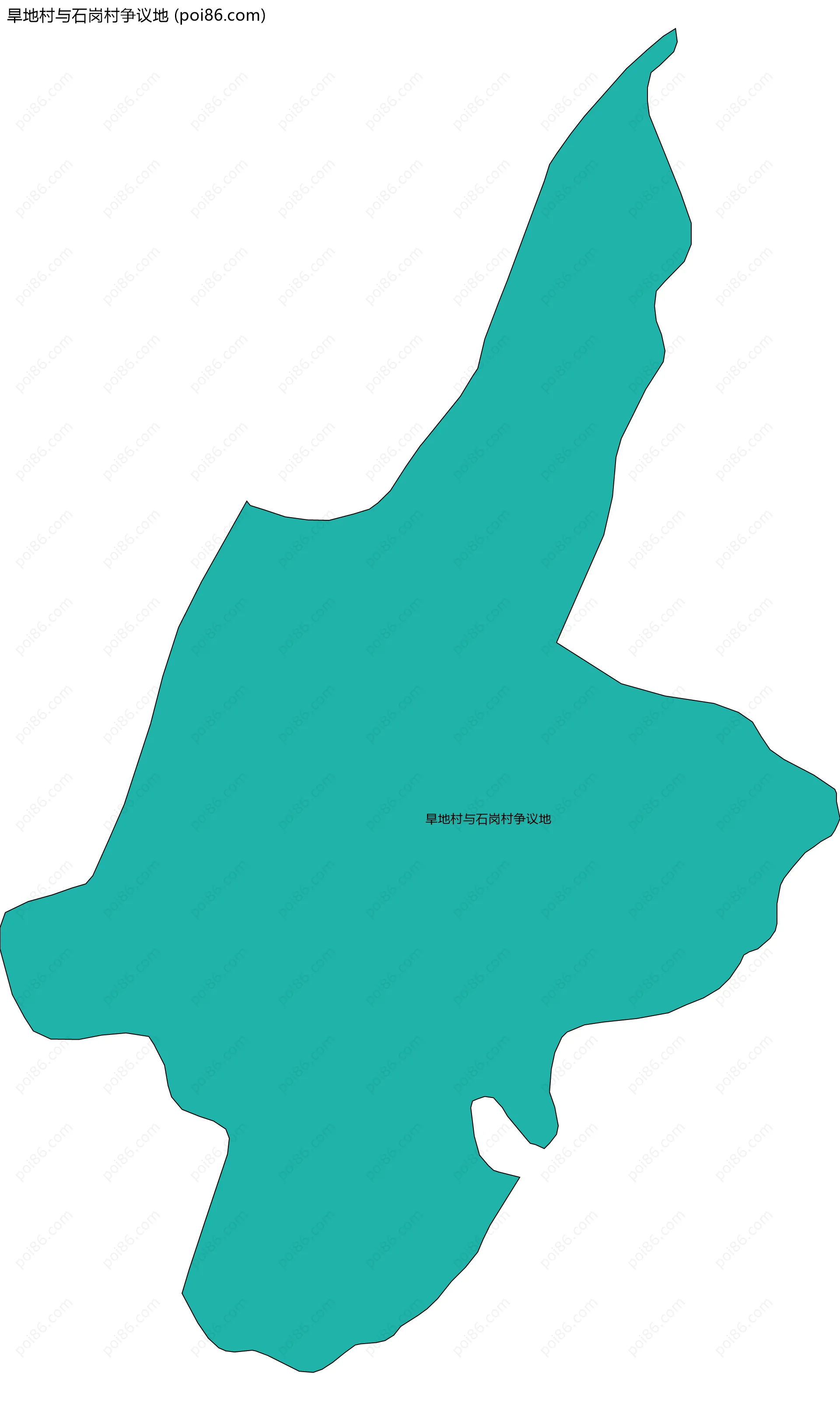 旱地村与石岗村争议地边界地图