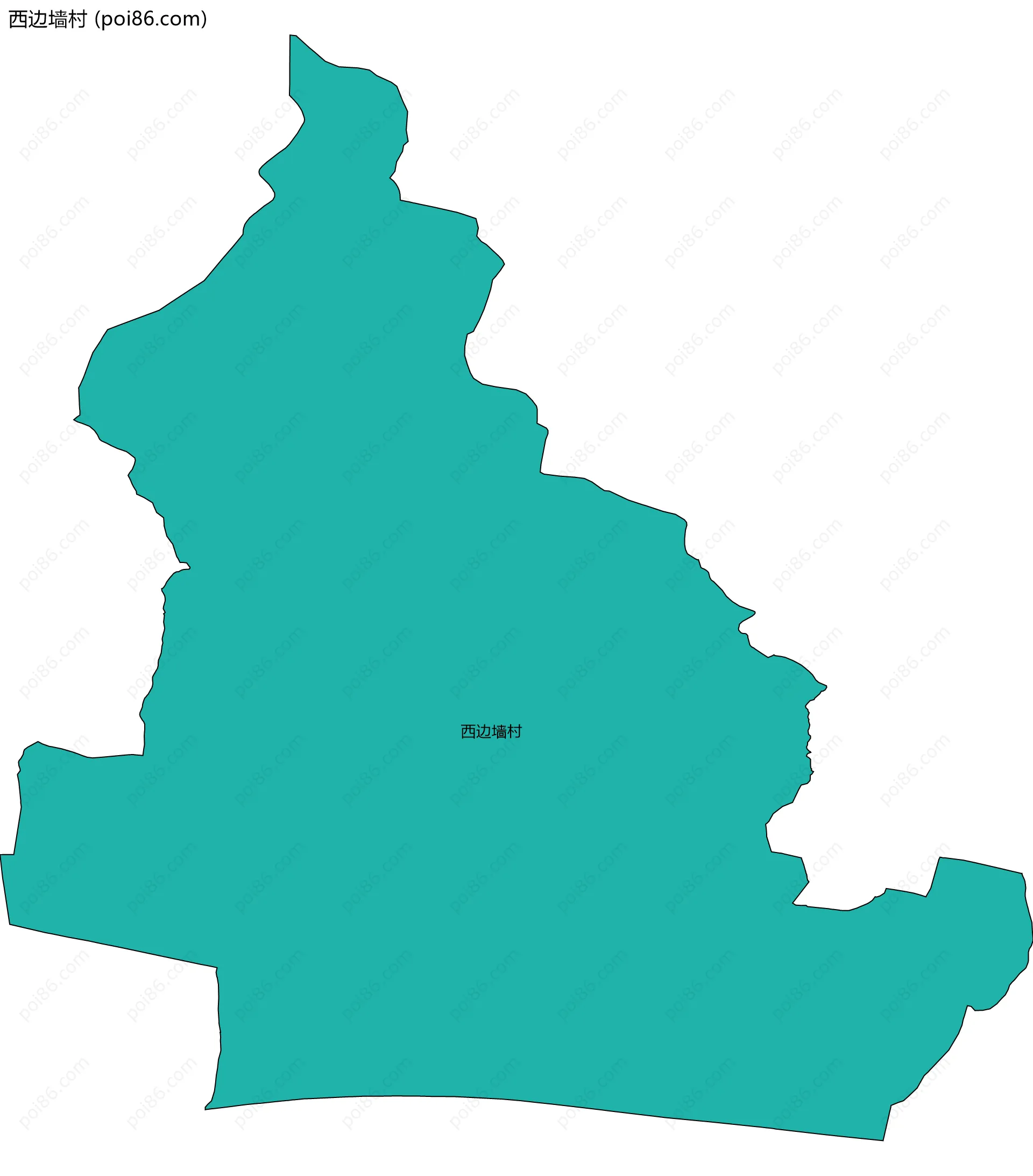 西边墙村边界地图