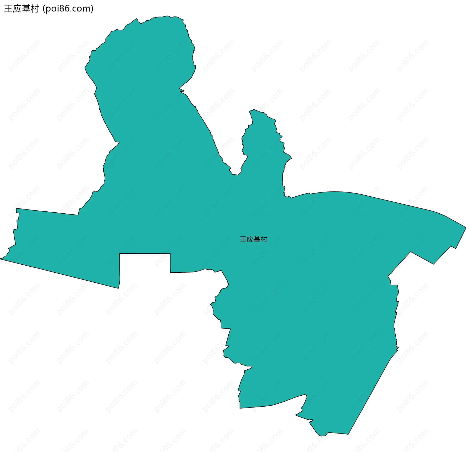 王应基村边界地图