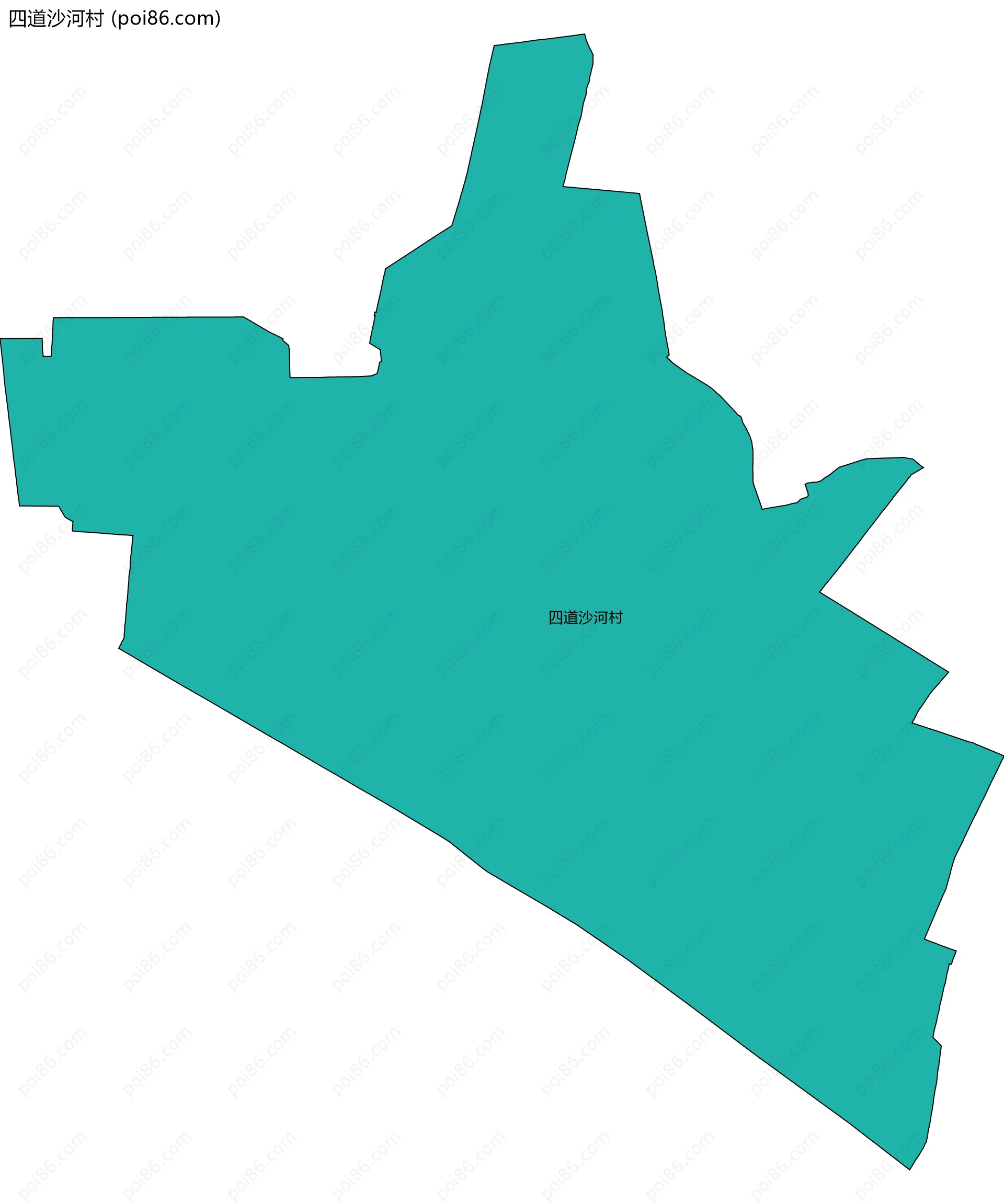 四道沙河村边界地图