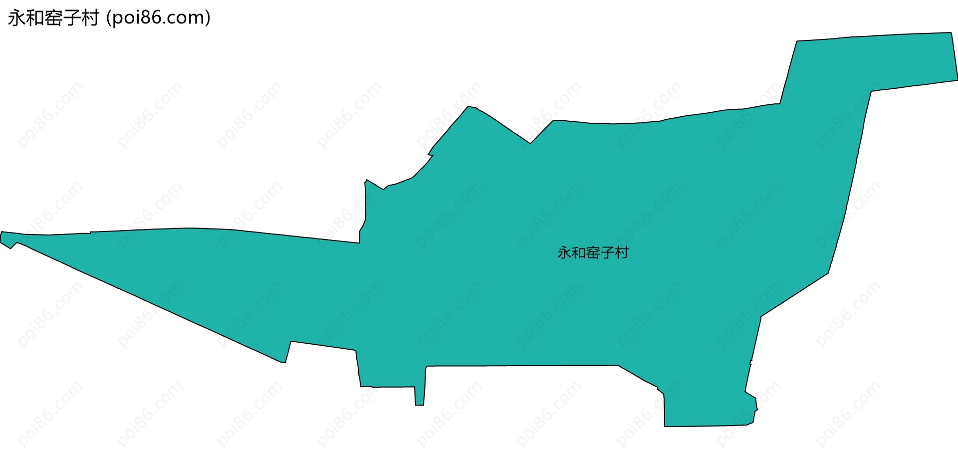 永和窑子村边界地图