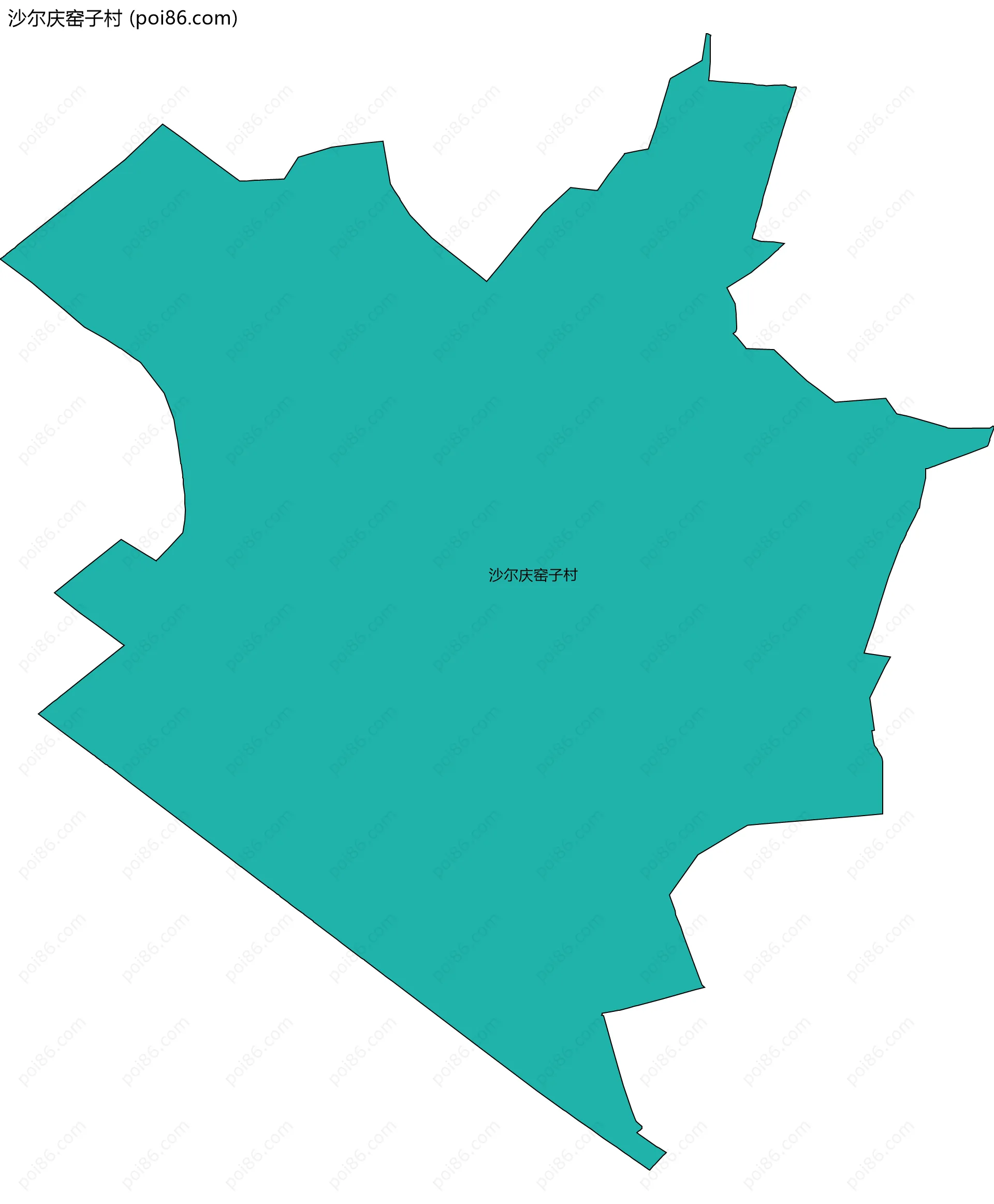 沙尔庆窑子村边界地图