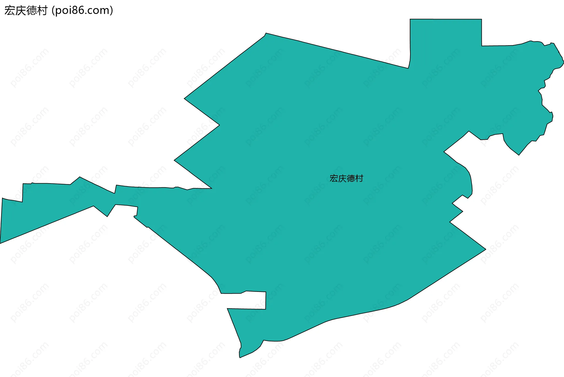 宏庆德村边界地图