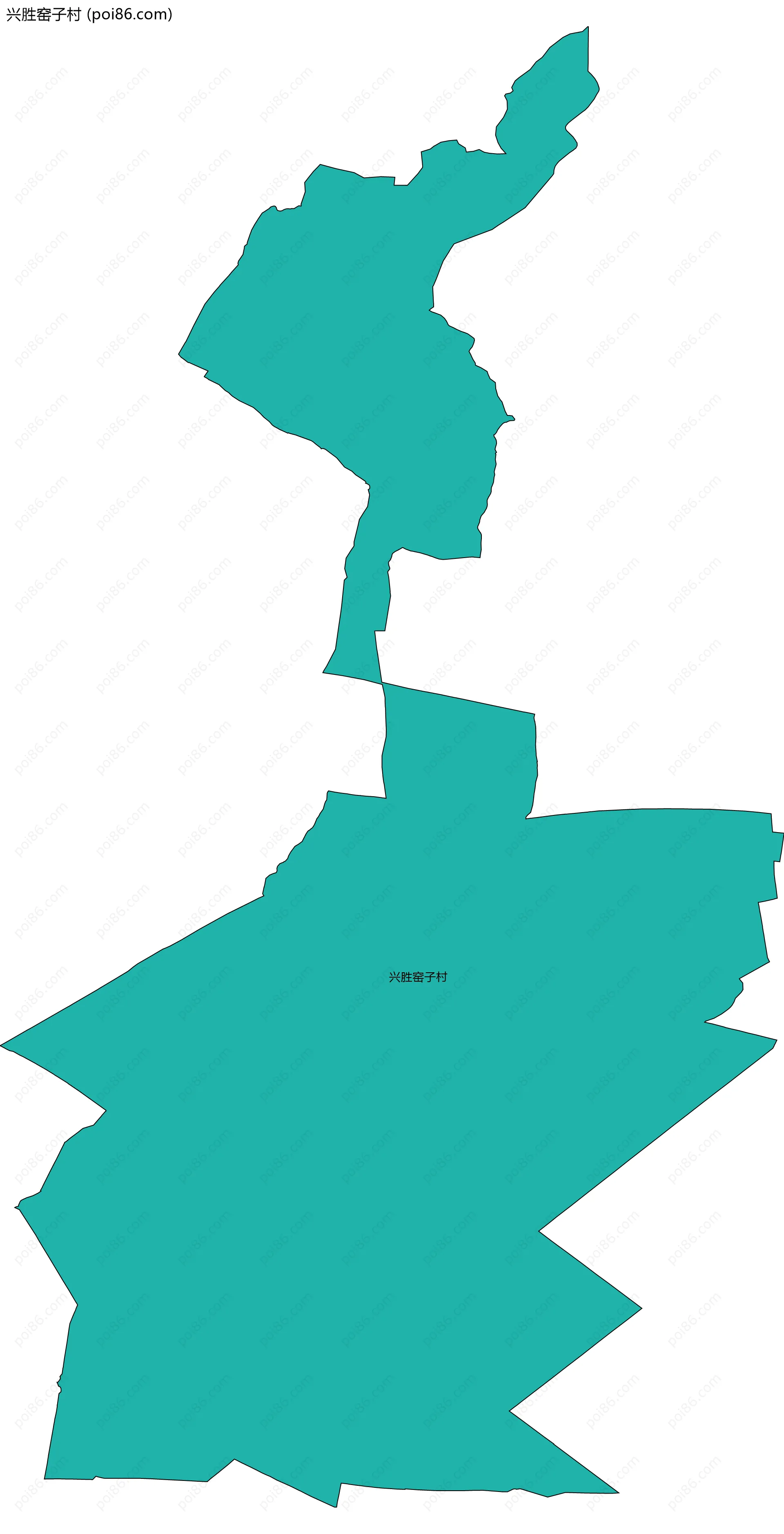 兴胜窑子村边界地图