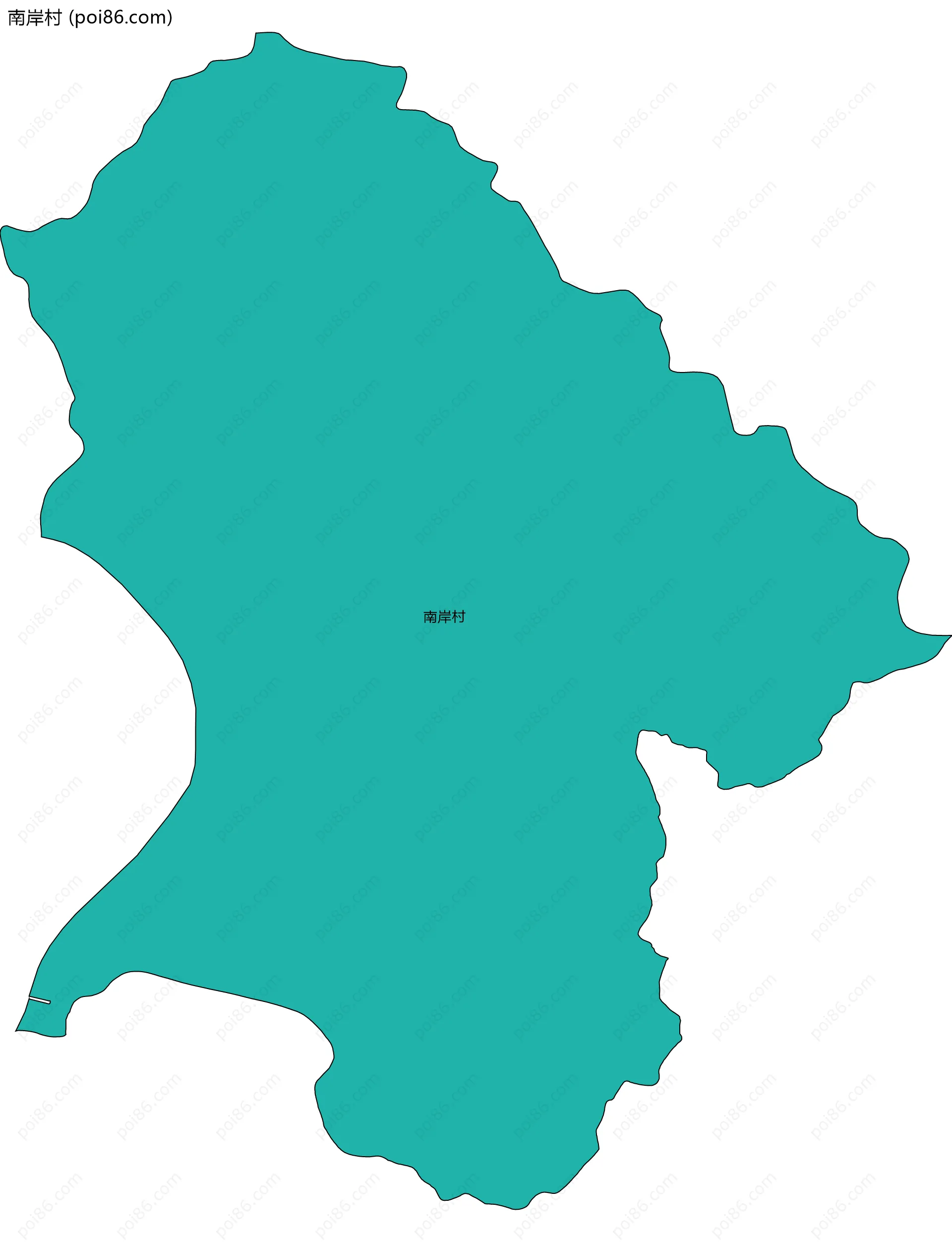 南岸村边界地图