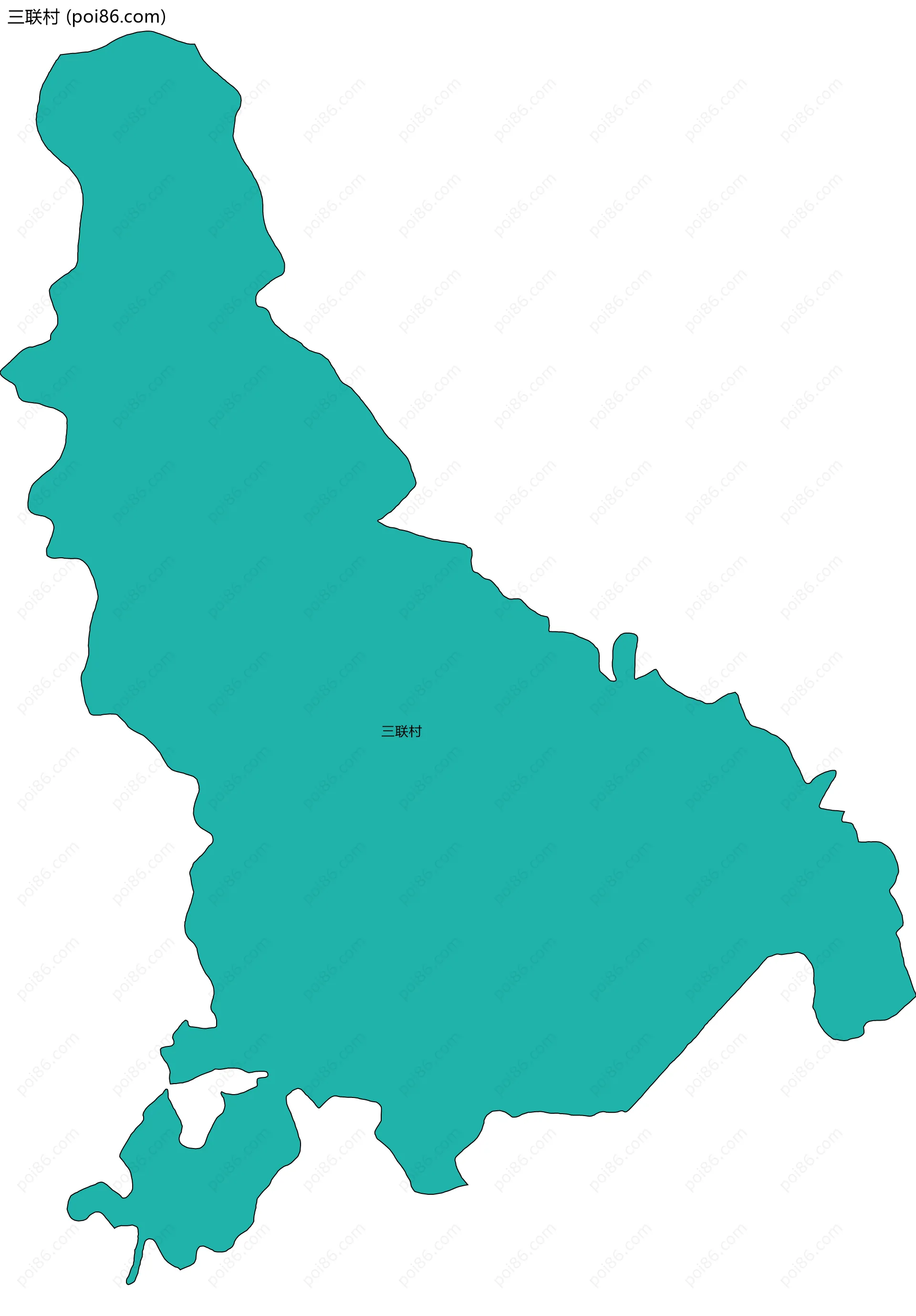 三联村边界地图