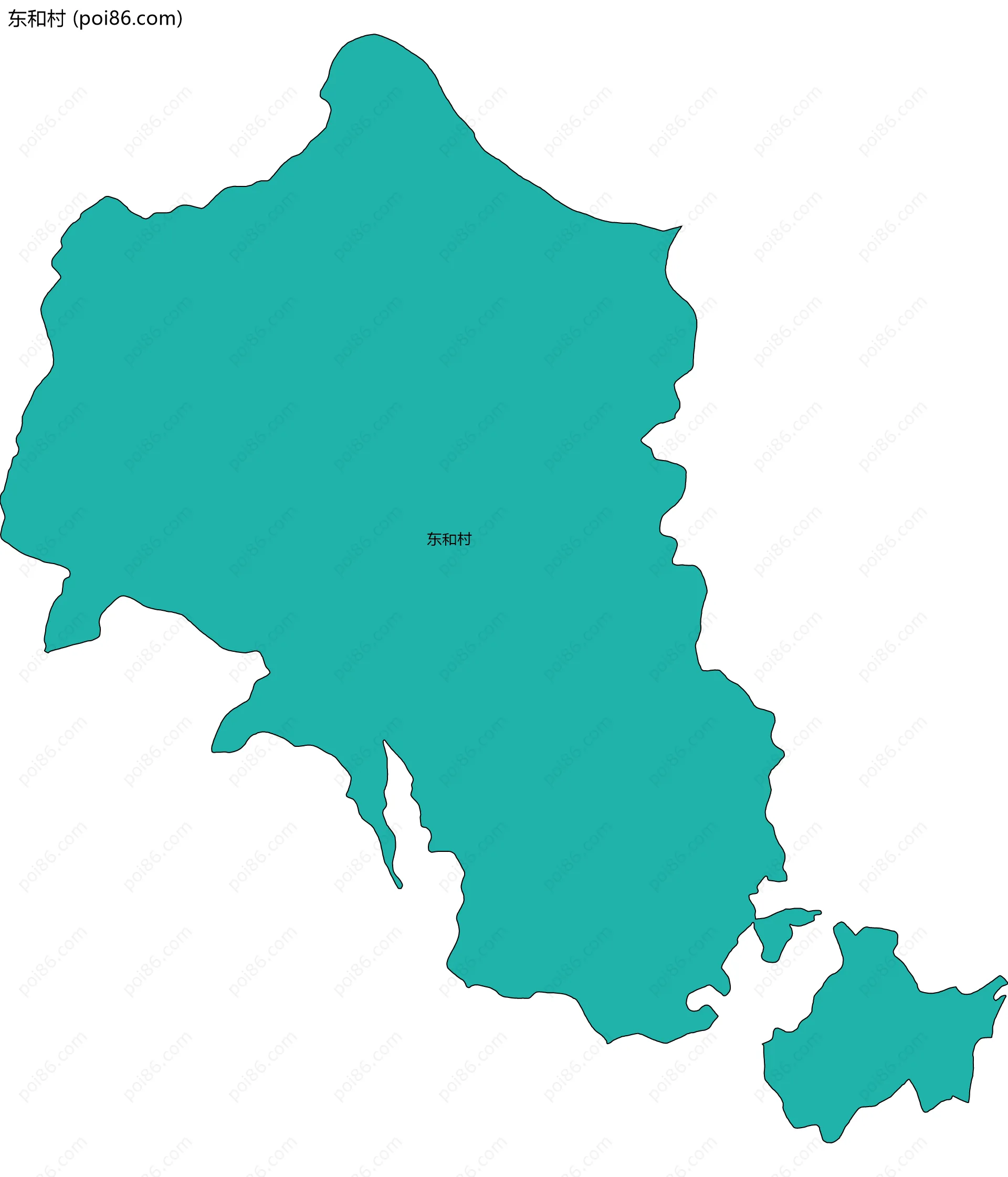 东和村边界地图