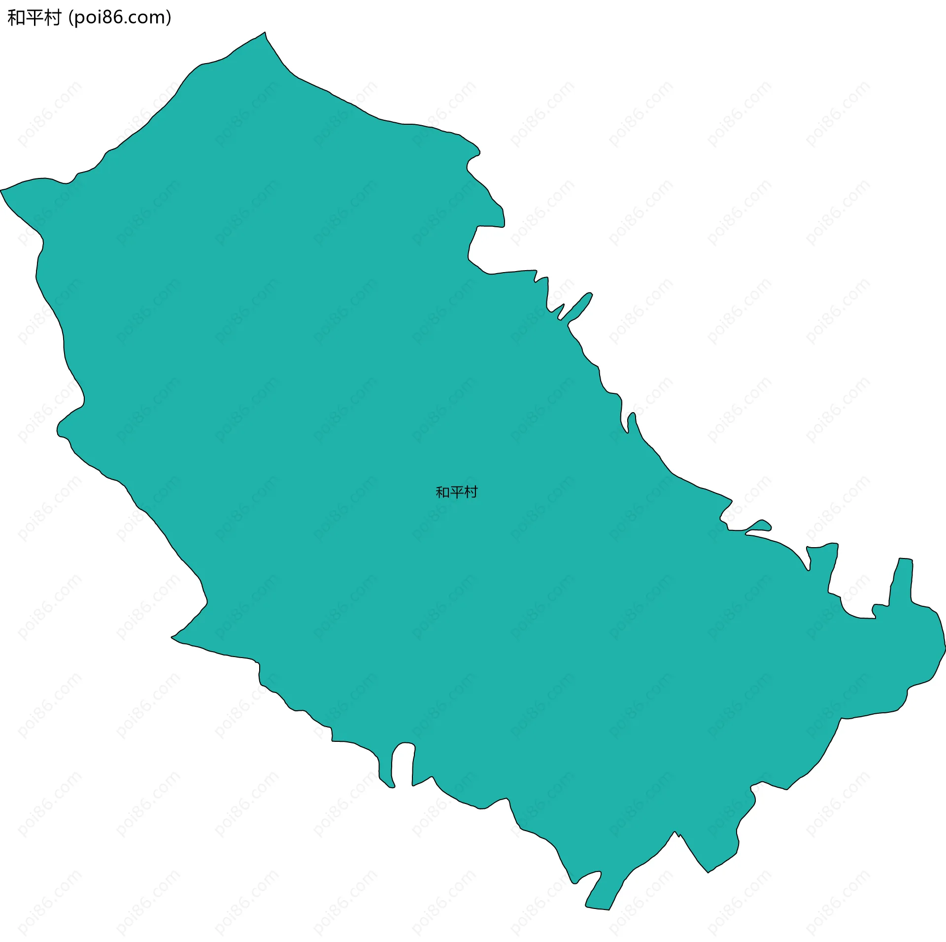 和平村边界地图