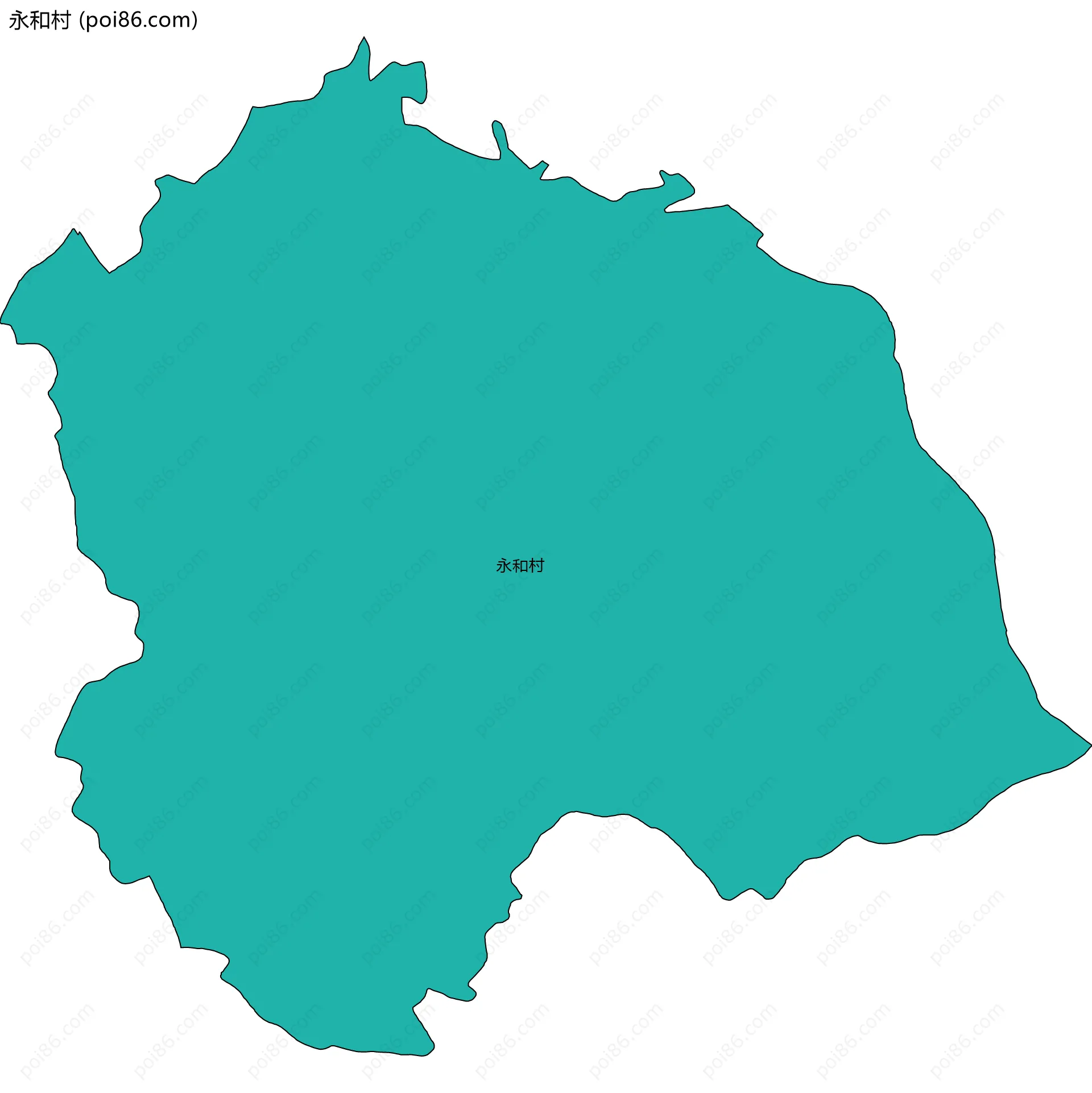 永和村边界地图