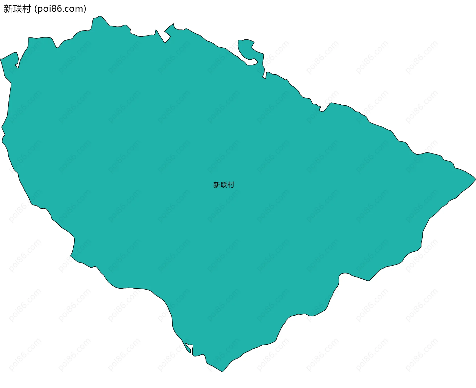 新联村边界地图