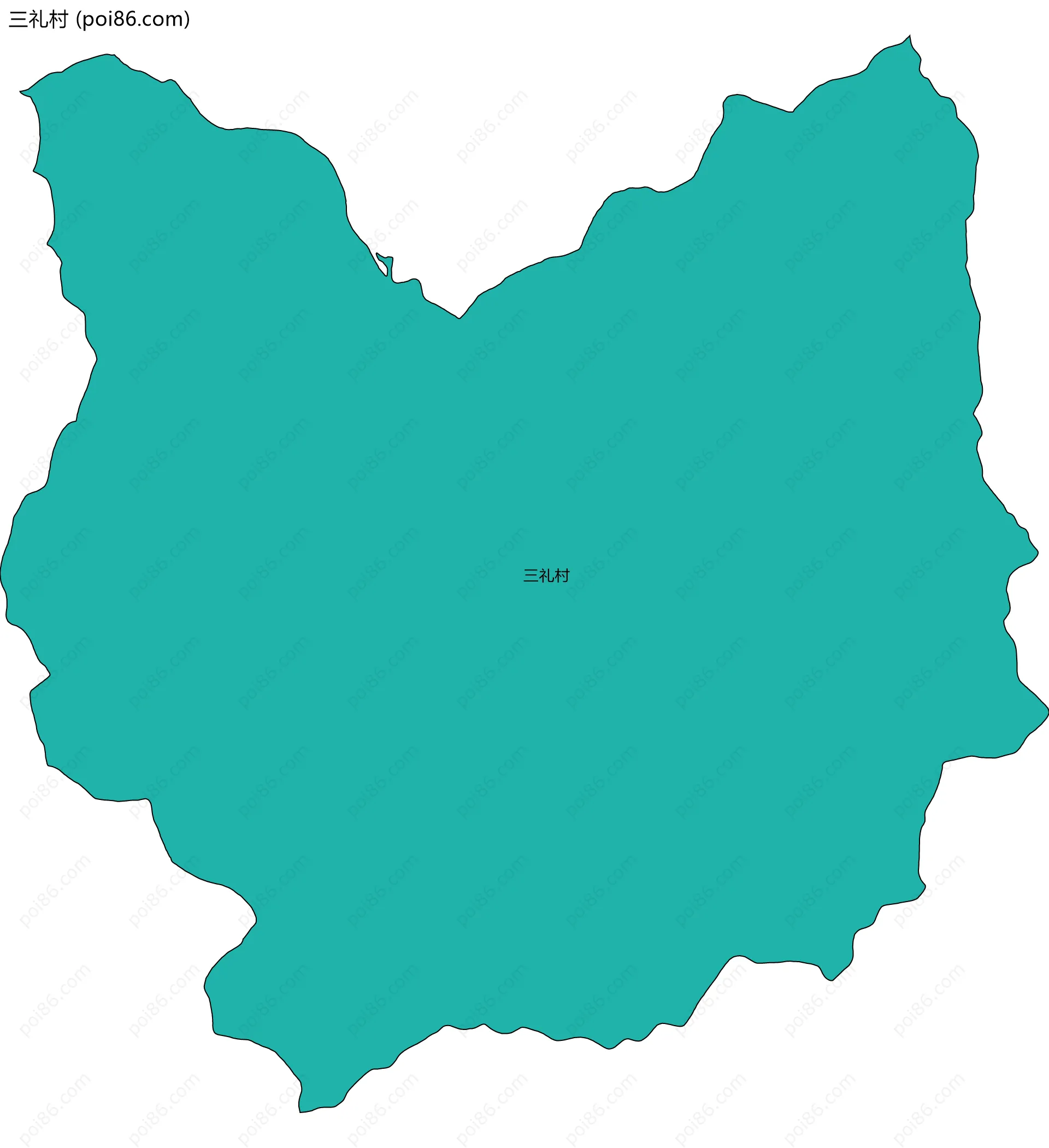 三礼村边界地图