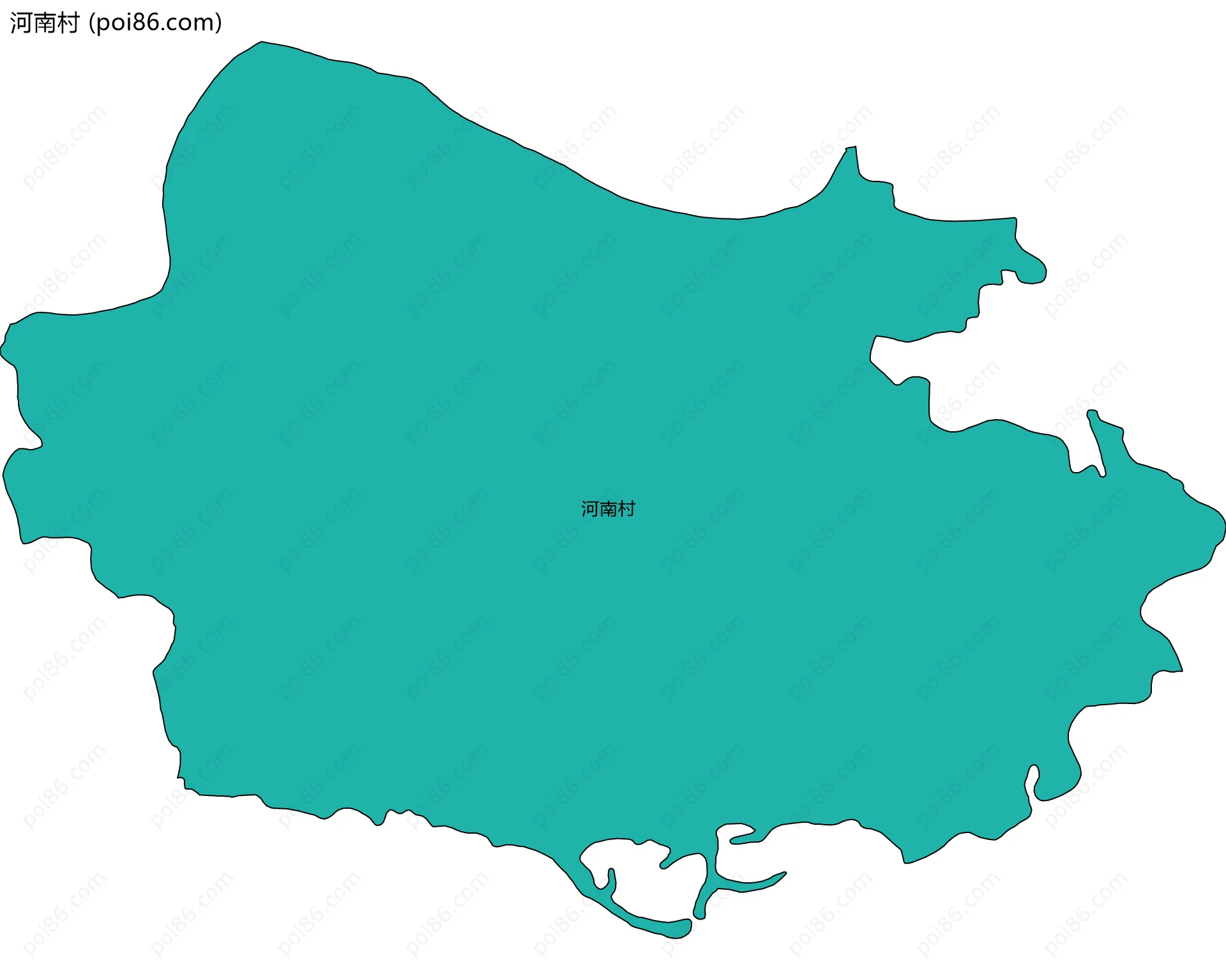 河南村边界地图