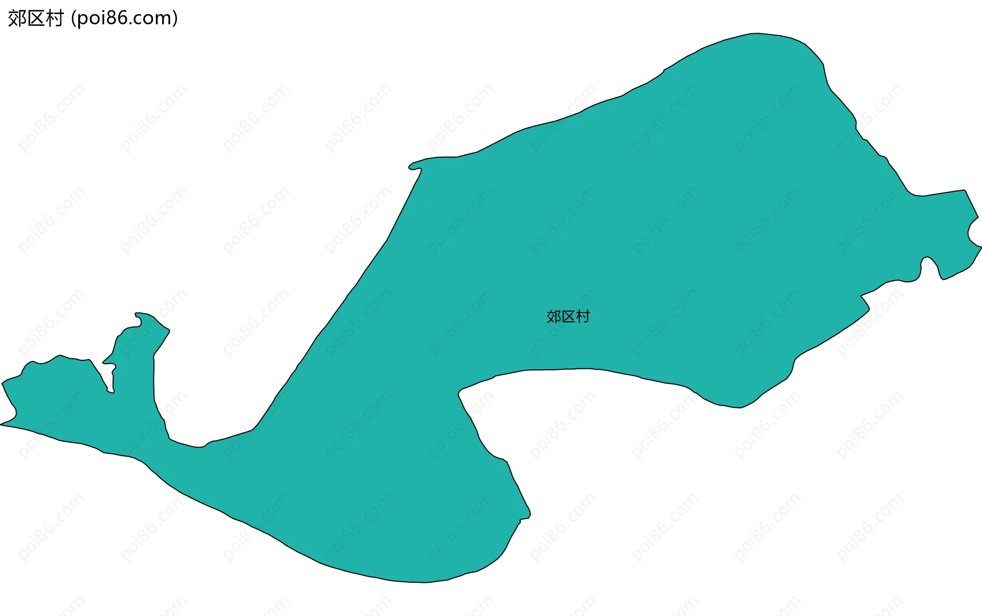 郊区村边界地图