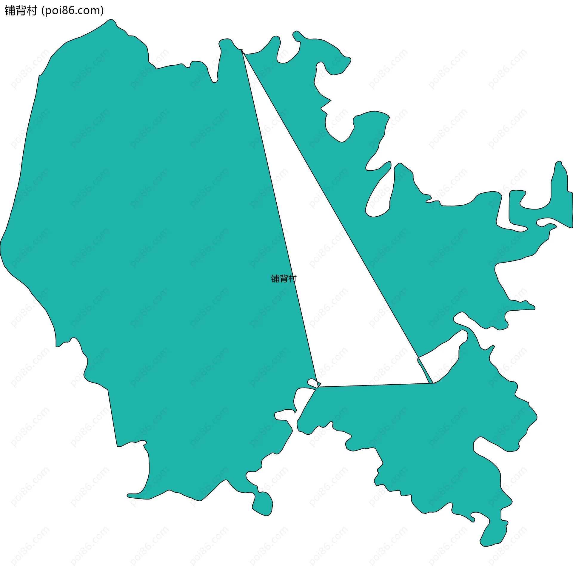 铺背村边界地图