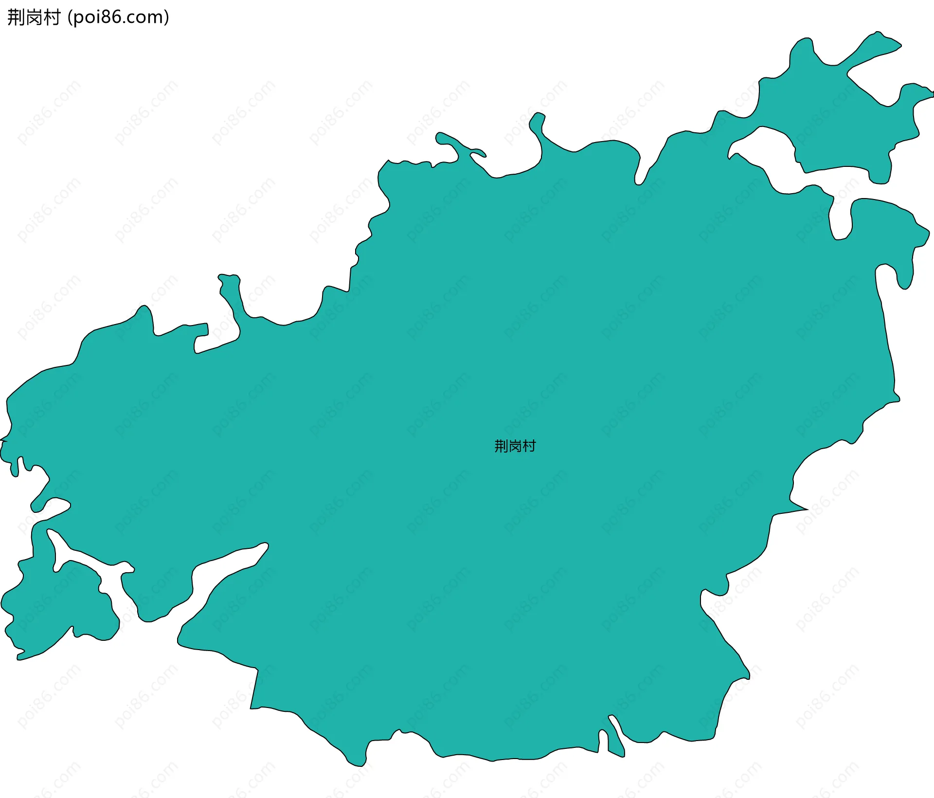 荆岗村边界地图