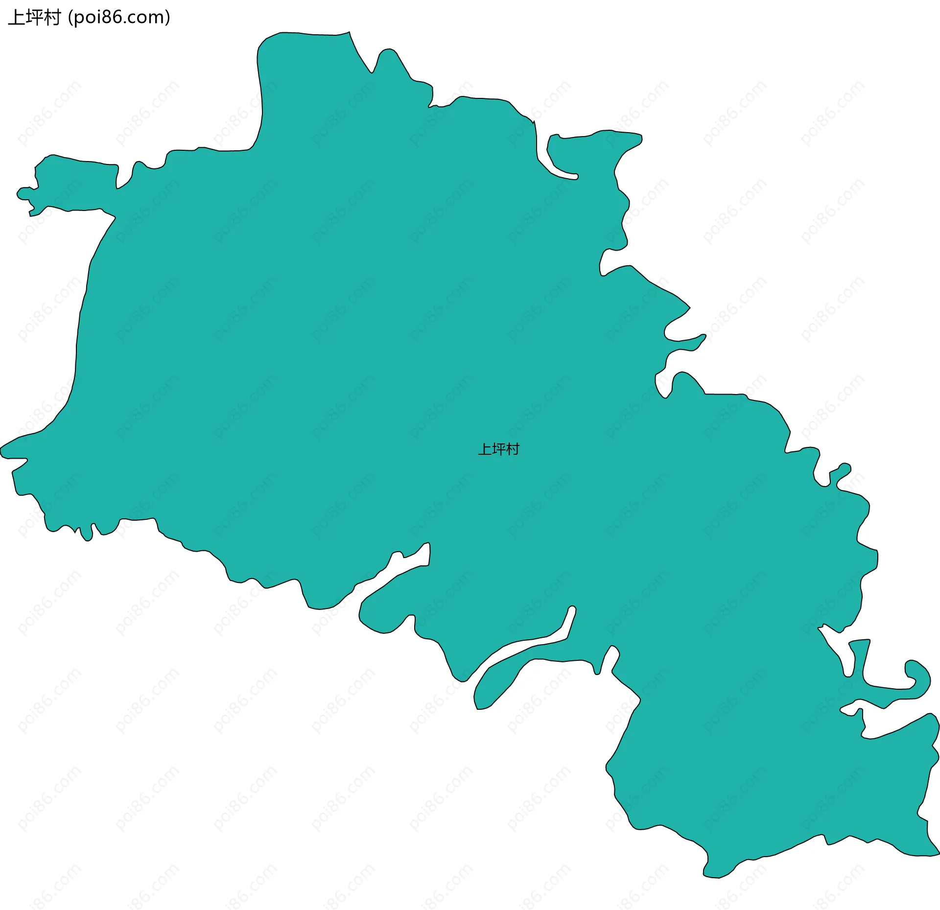 上坪村边界地图