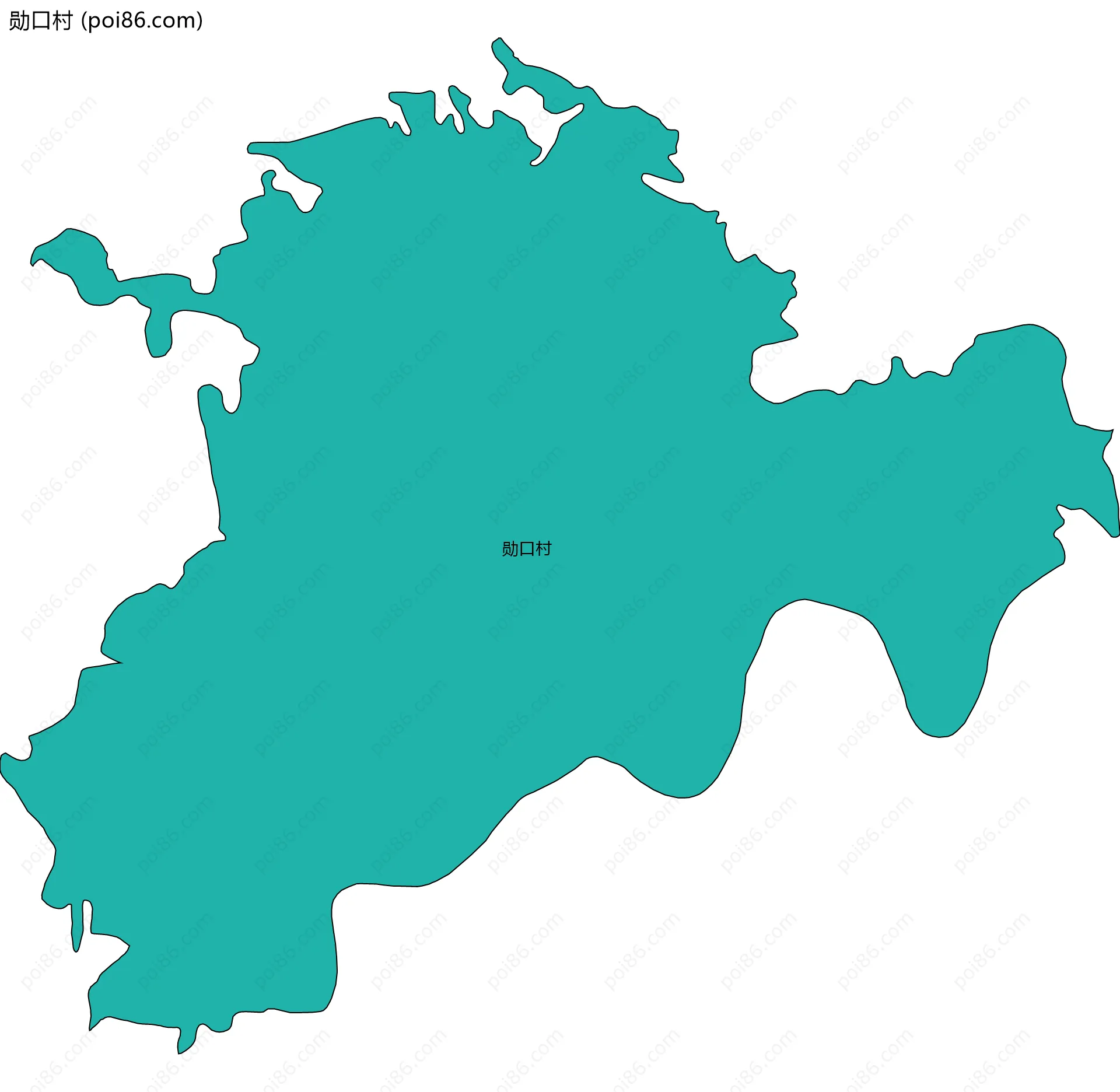 勋口村边界地图