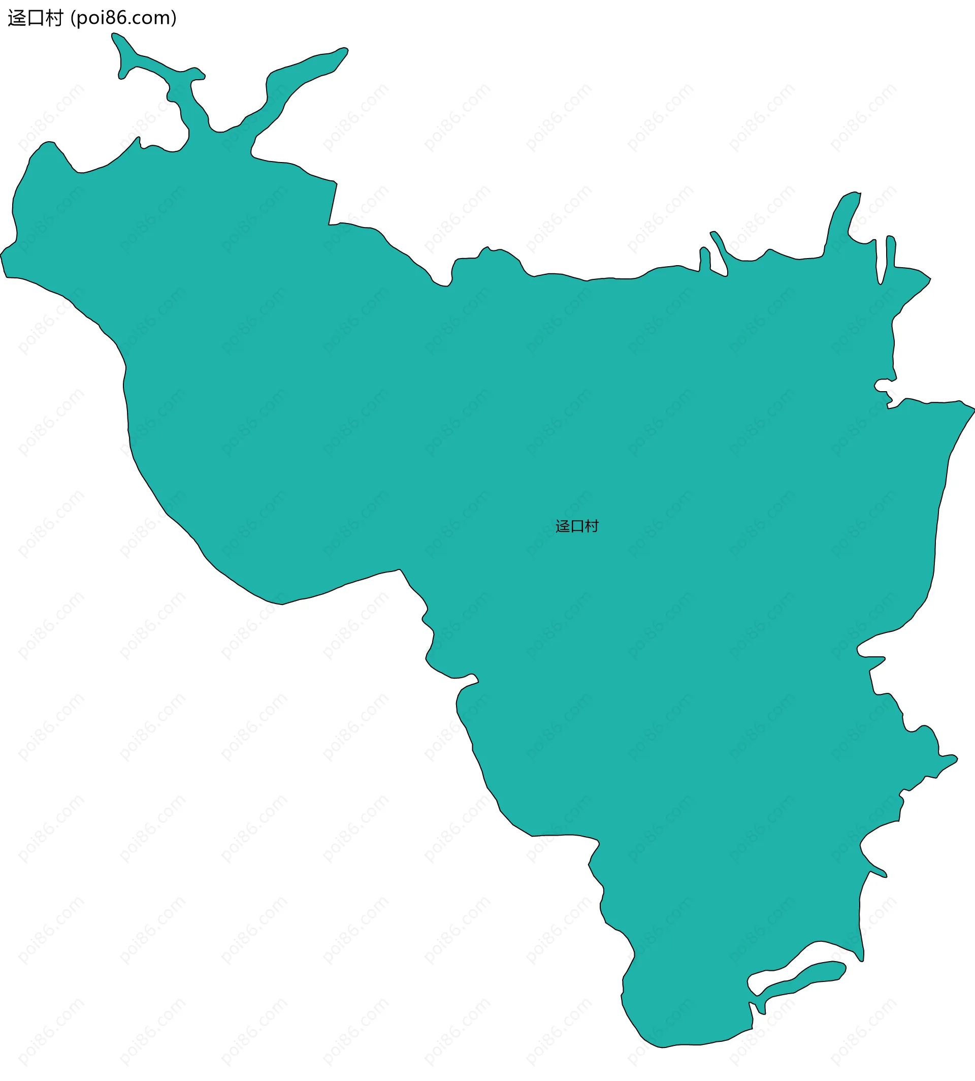 迳口村边界地图