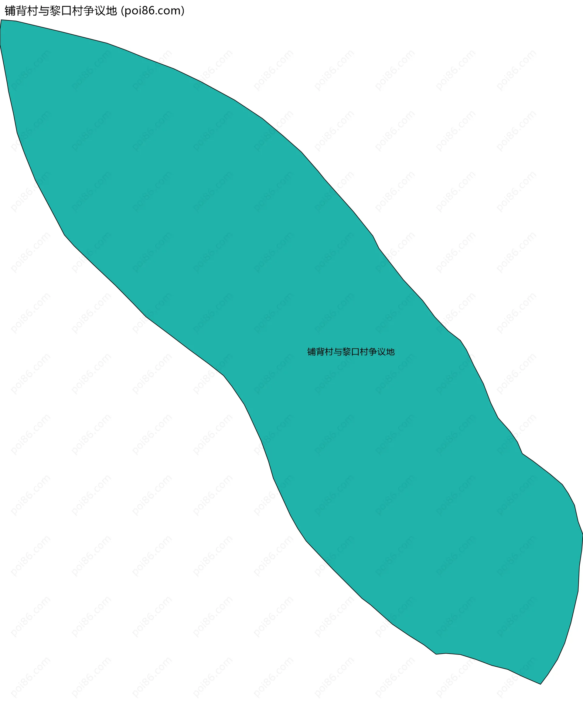 铺背村与黎口村争议地边界地图