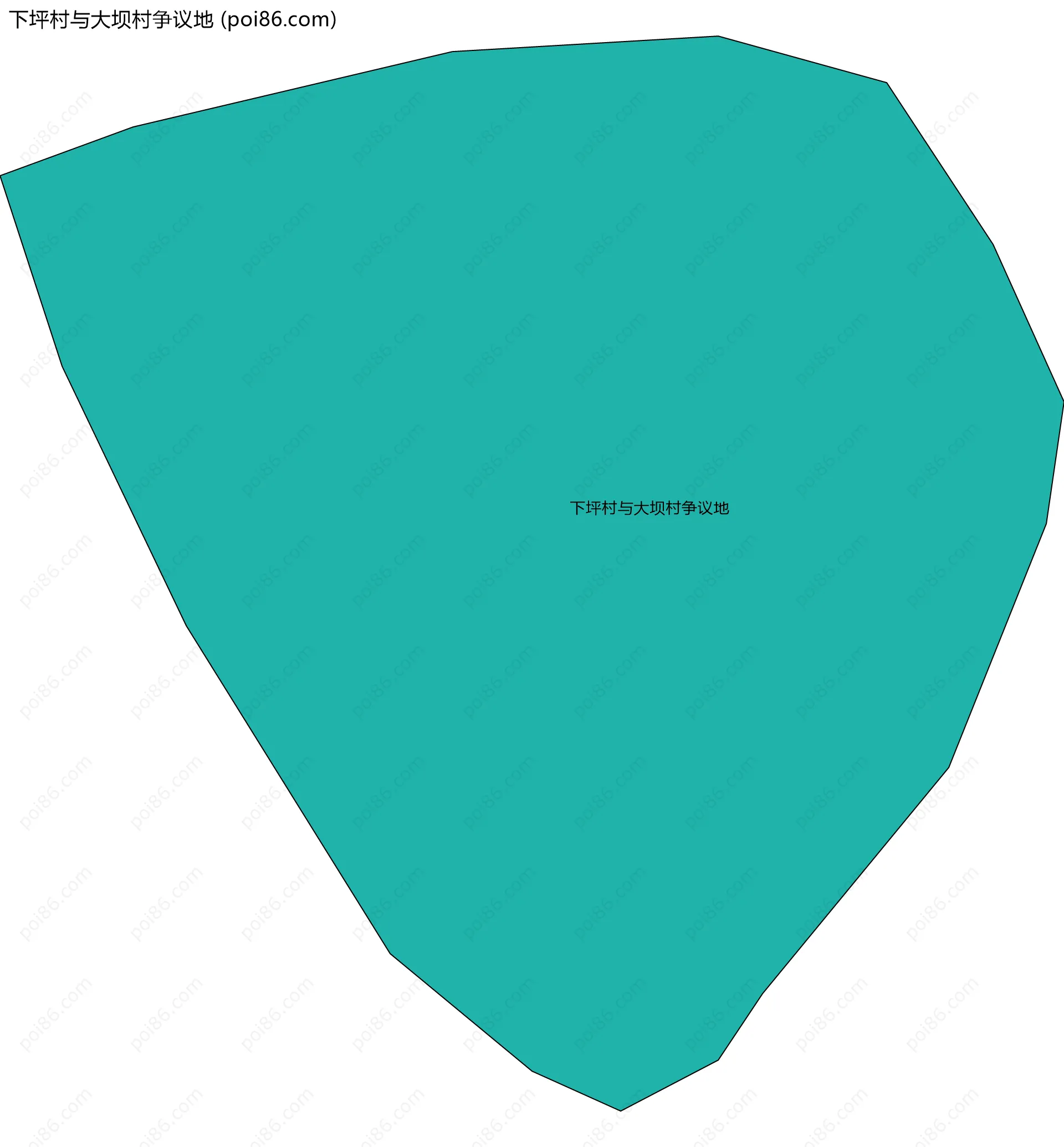 下坪村与大坝村争议地边界地图