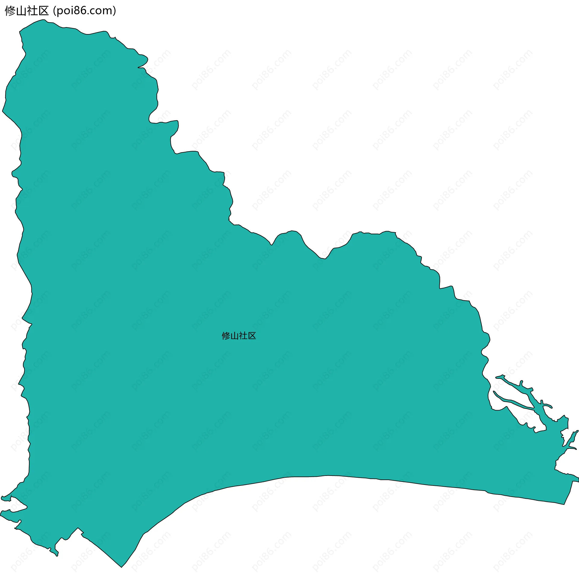 修山社区边界地图