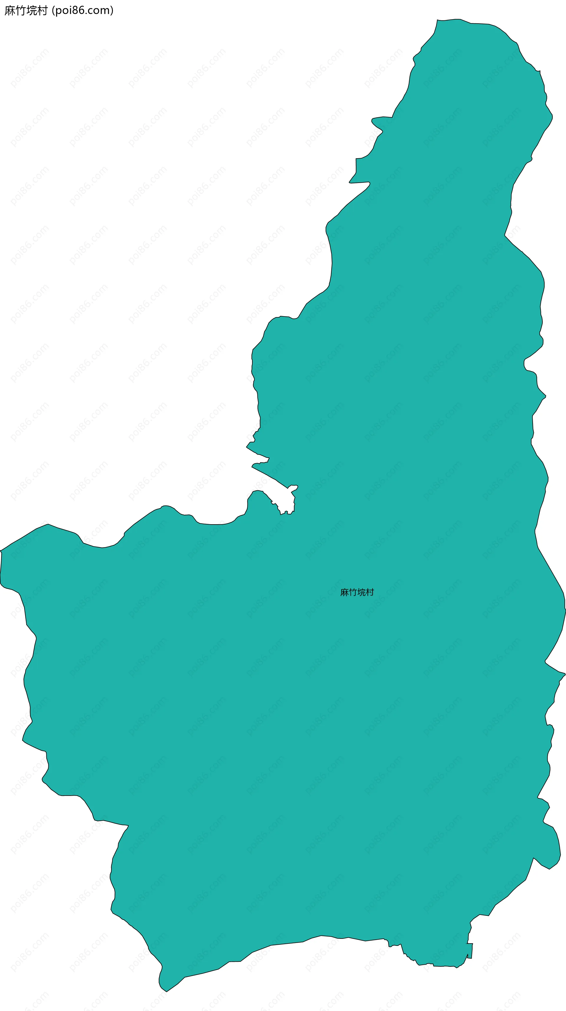 麻竹垸村边界地图