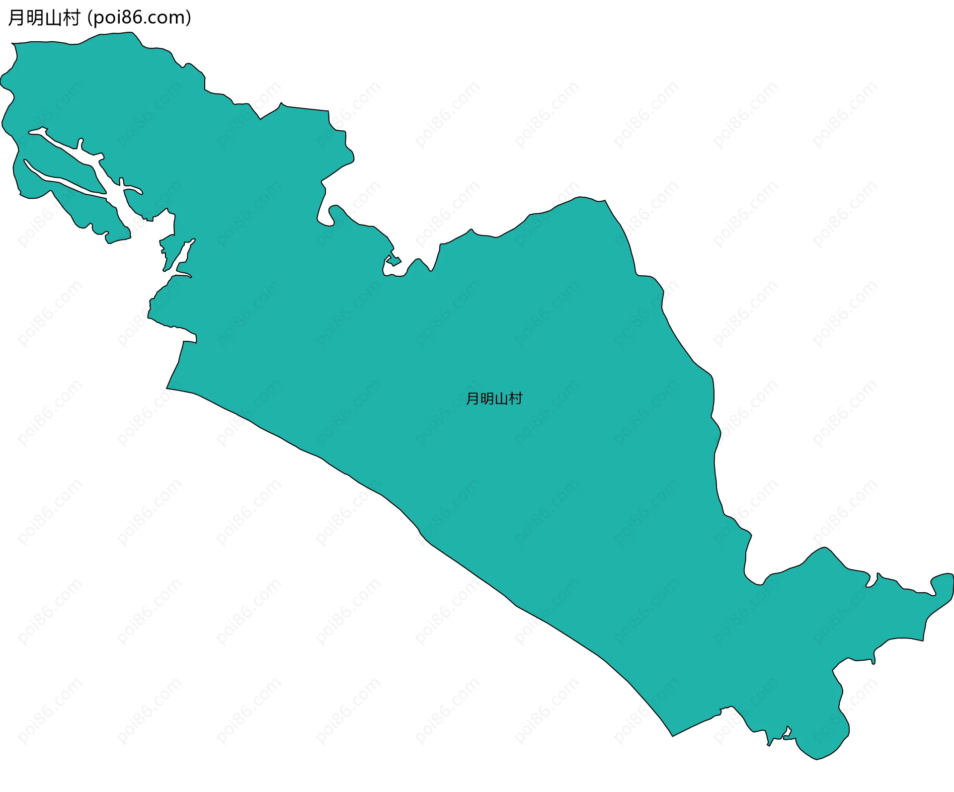 月明山村边界地图