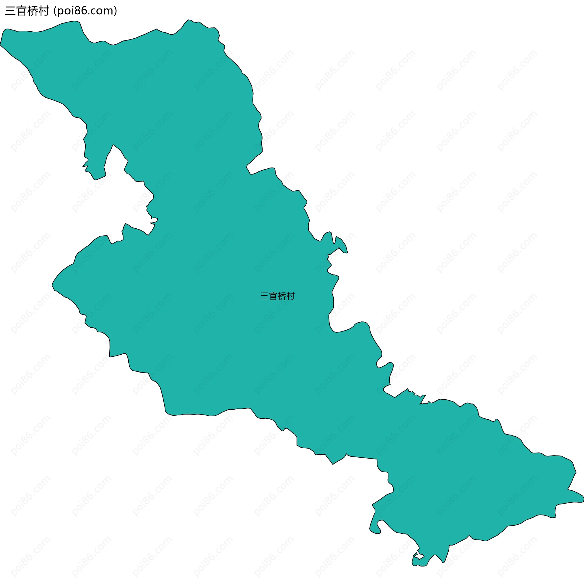 三官桥村边界地图
