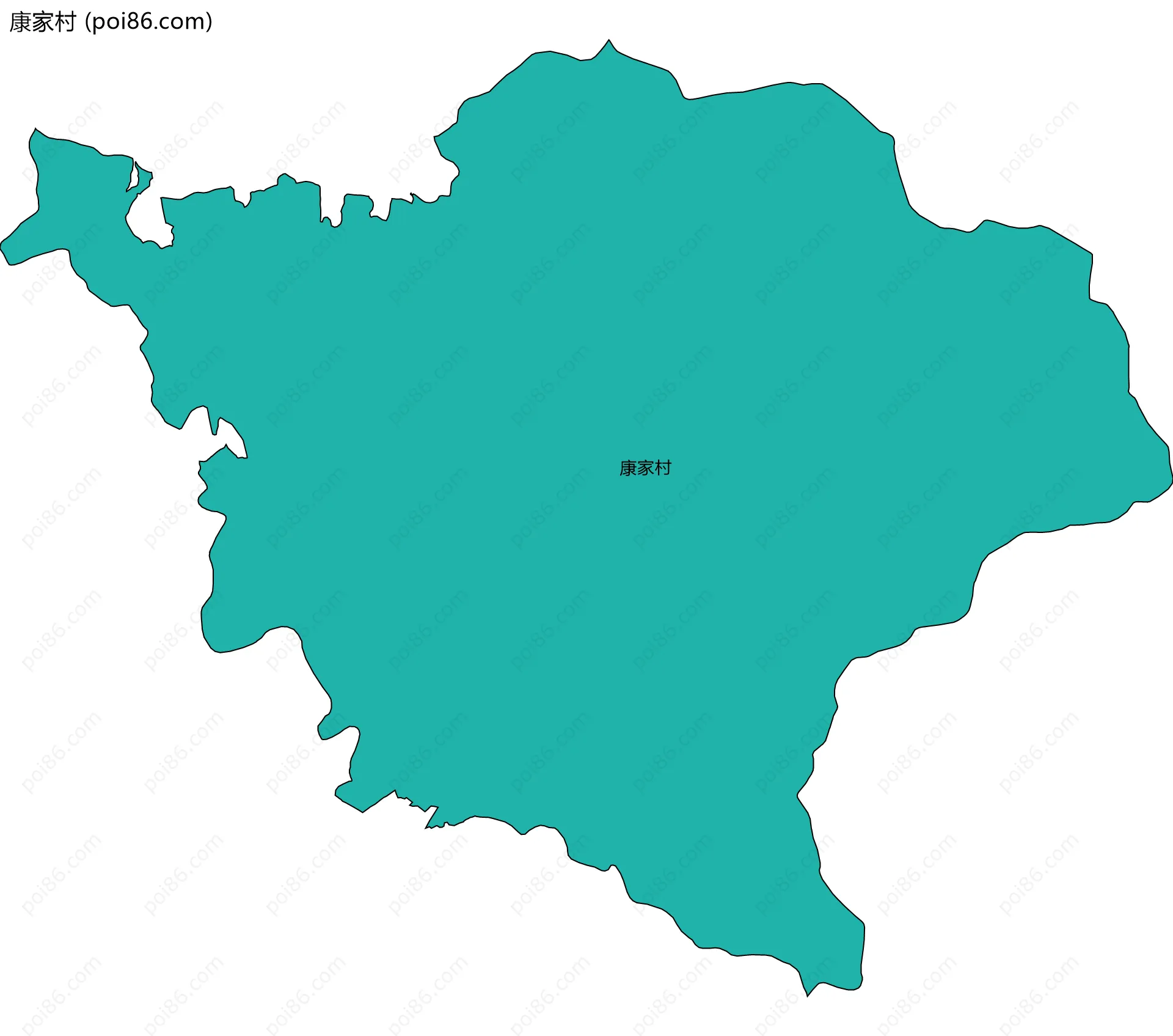 康家村边界地图