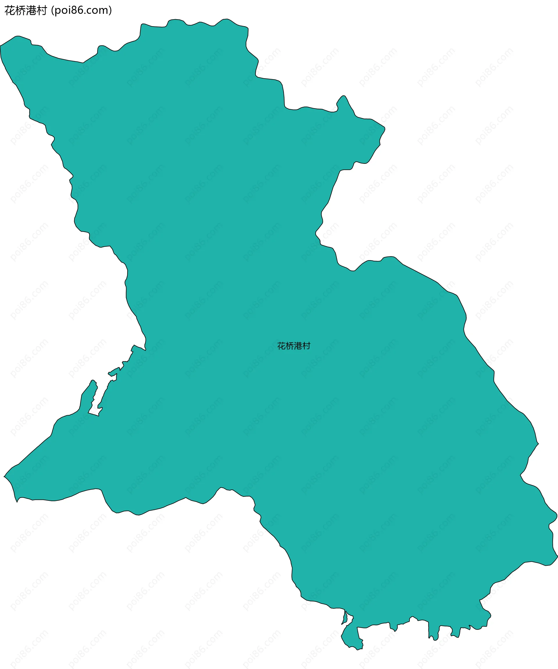 花桥港村边界地图