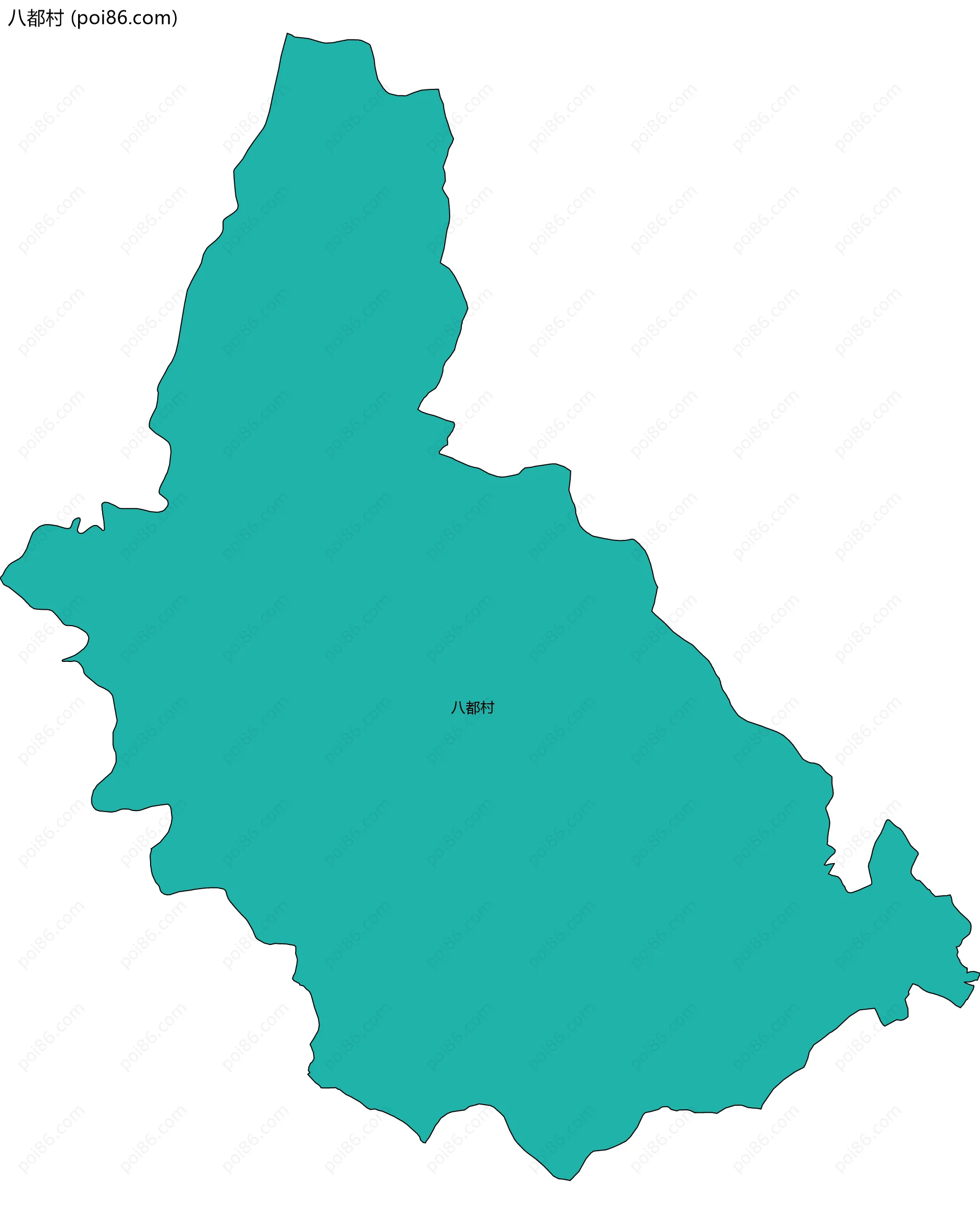 八都村边界地图