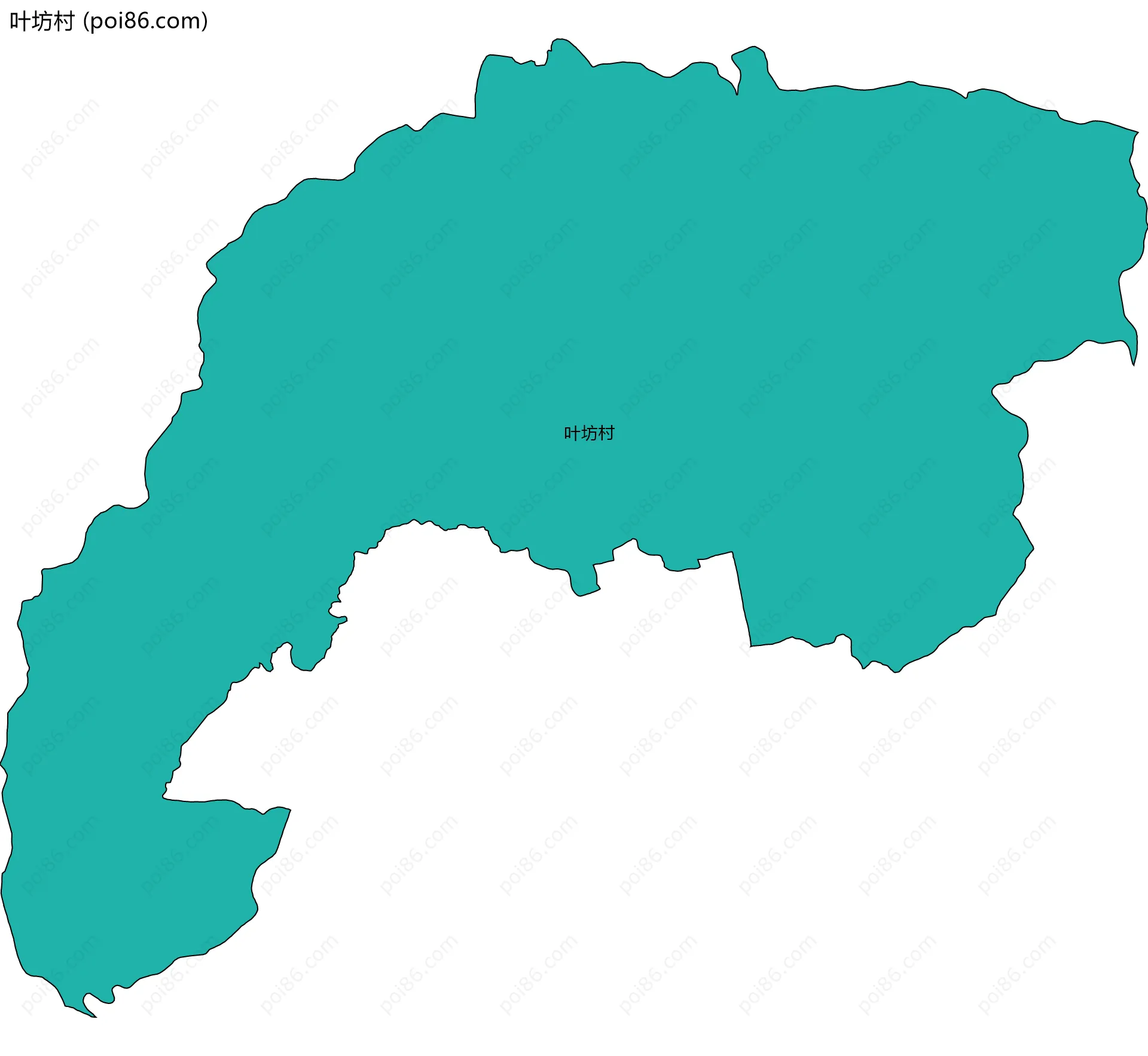 叶坊村边界地图