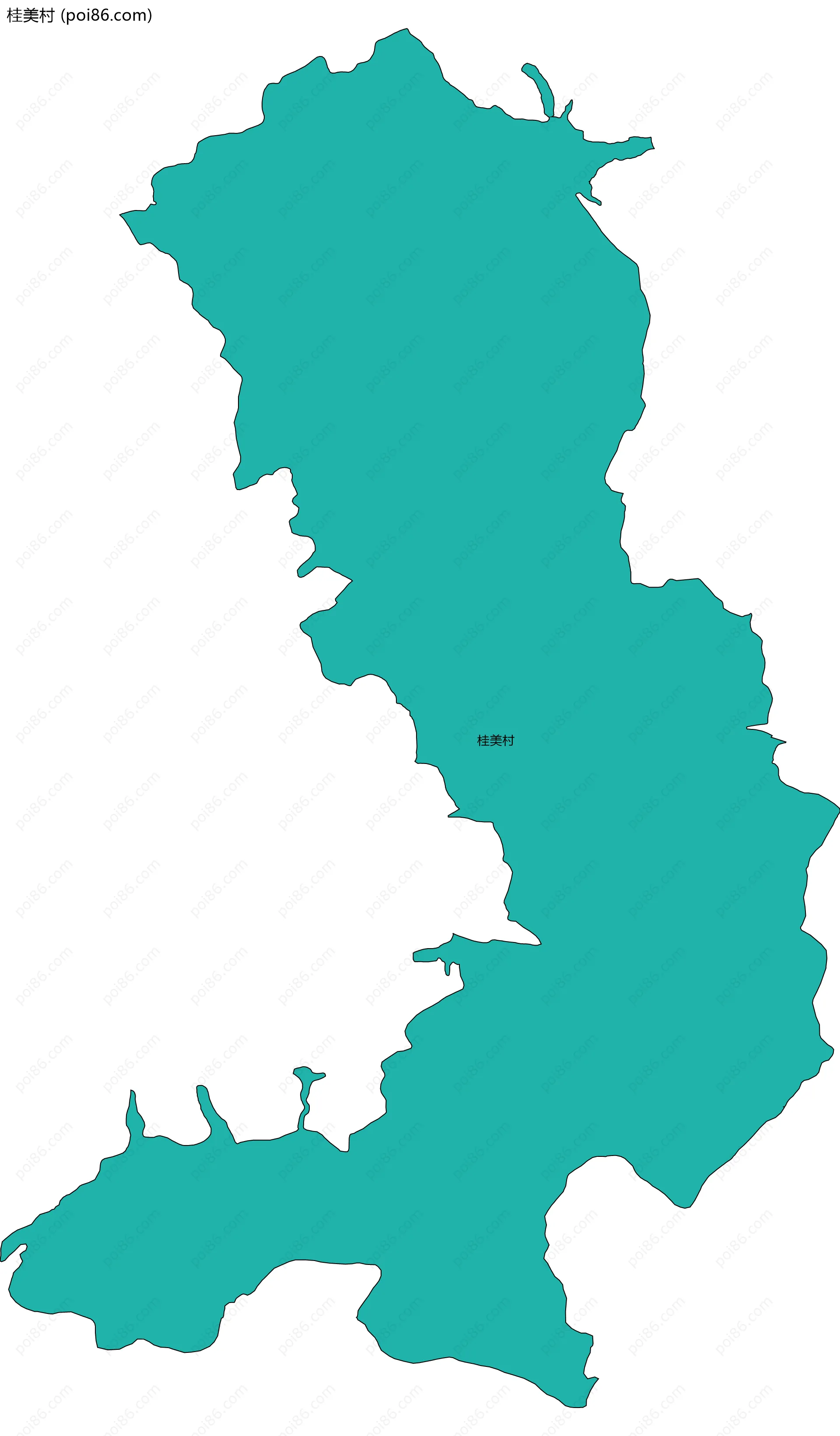 桂美村边界地图